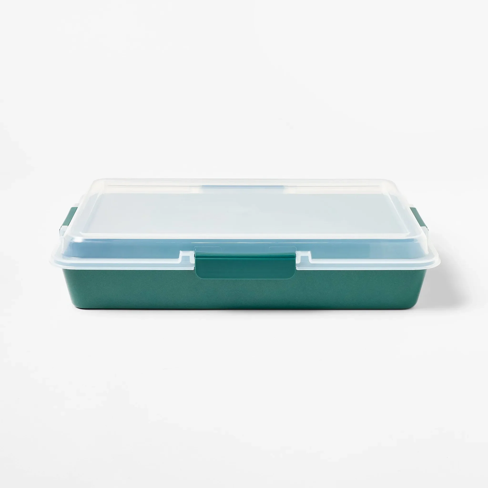 Nonstick Aluminized Steel Cake Pan Set with Lid - Dark Green - Image 5