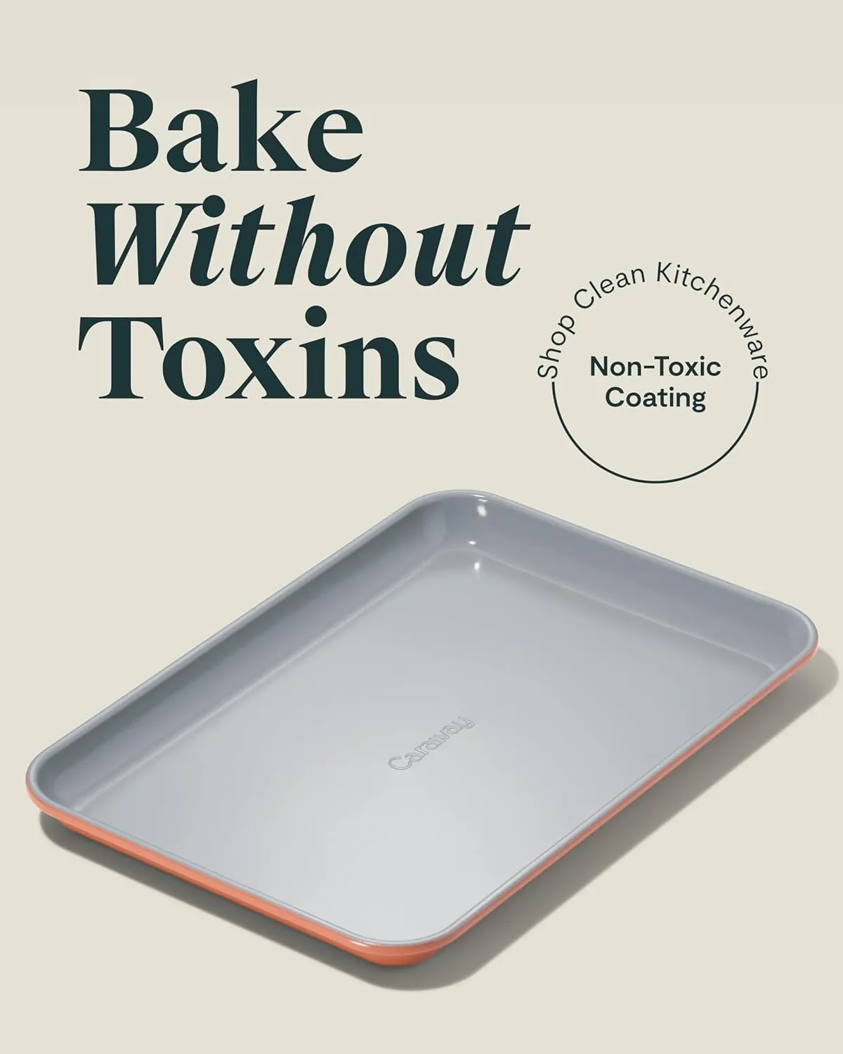 Nonstick Ceramic Small Baking Sheet - Perracotta - Image 2