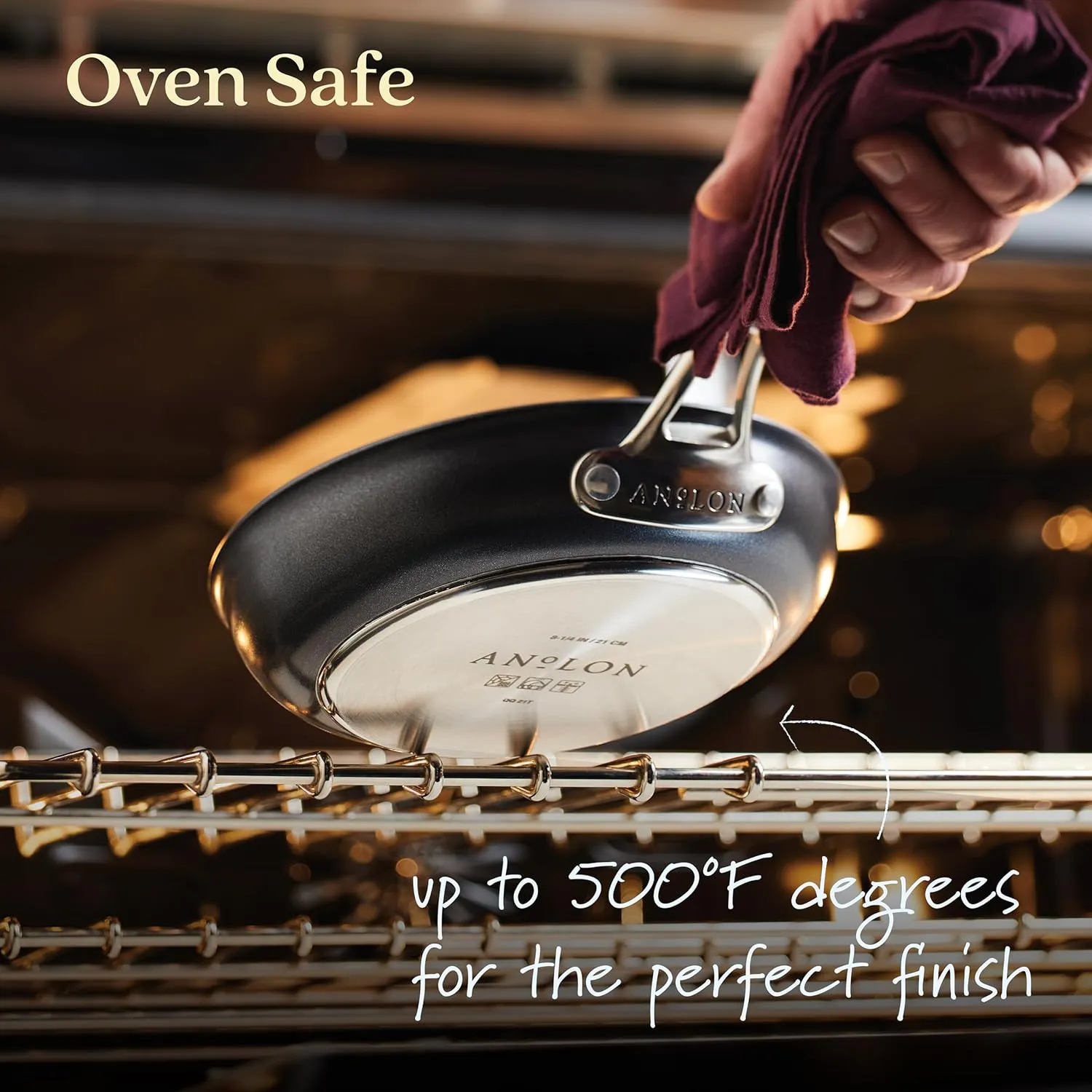Nonstick Frying Pan Set - 8 Inch, 10 Inch, 12 Inch - Grey - Image 11