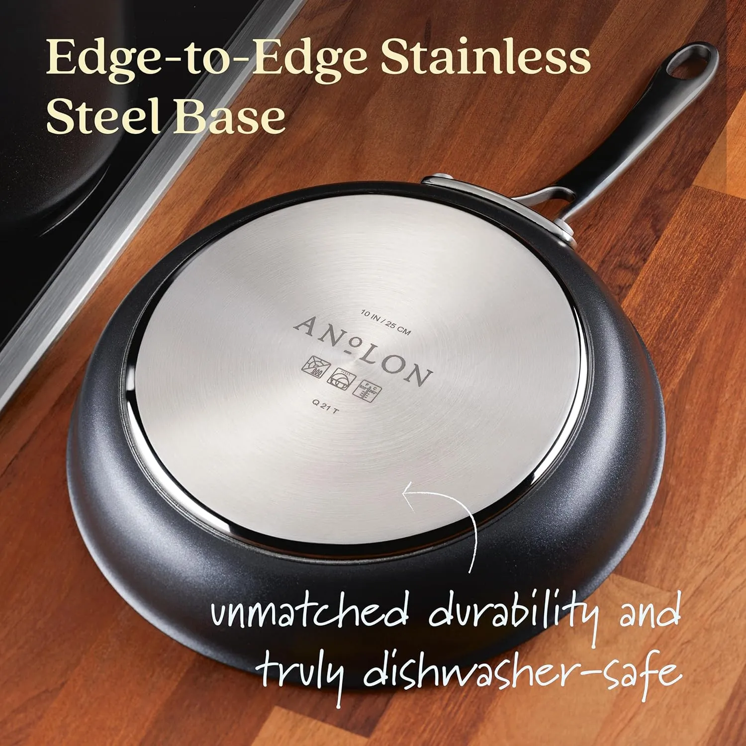 Nonstick Frying Pan Set - 8 Inch, 10 Inch, 12 Inch - Grey - Image 6