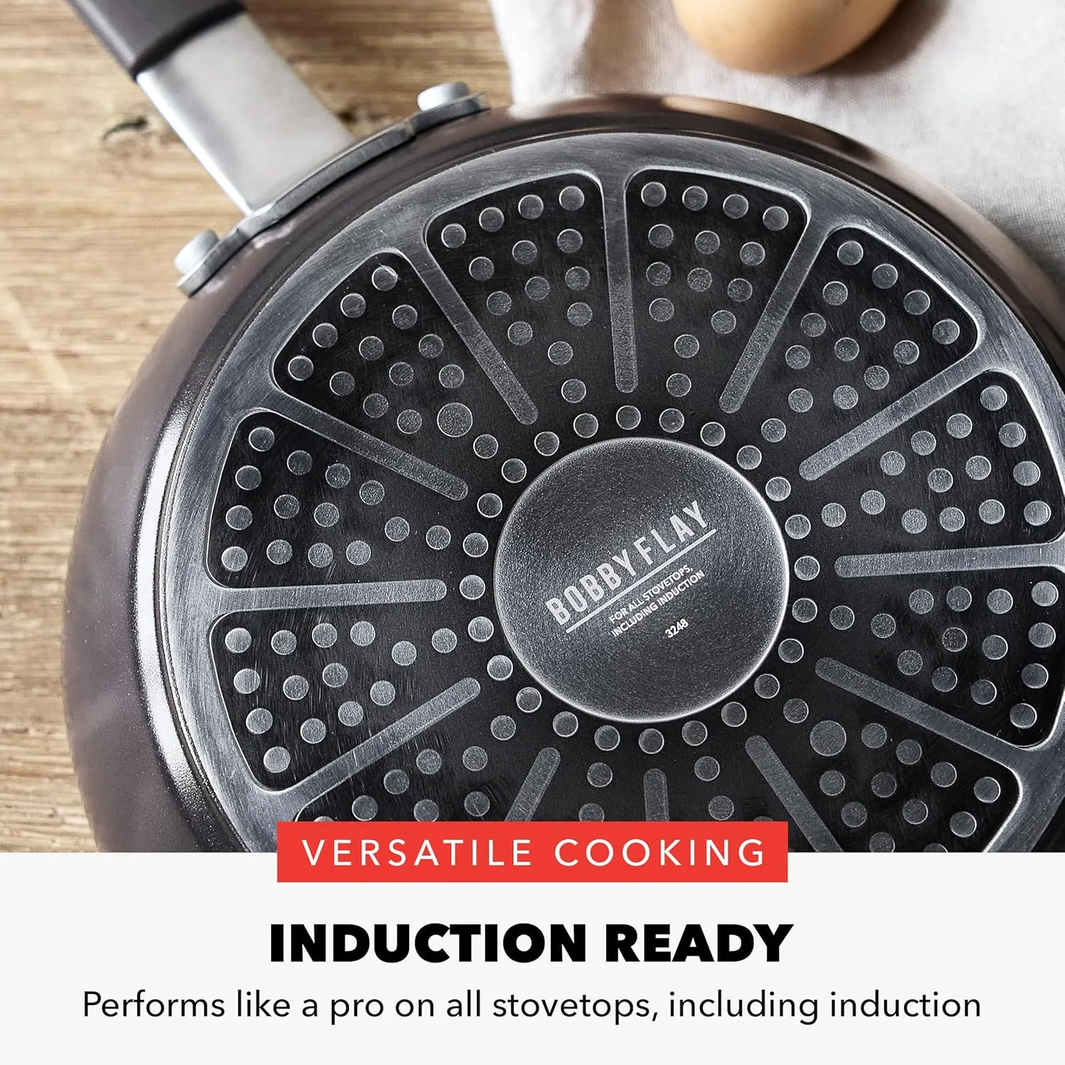 Nonstick Sauté Pan with Glass Lid - Black - Image 2