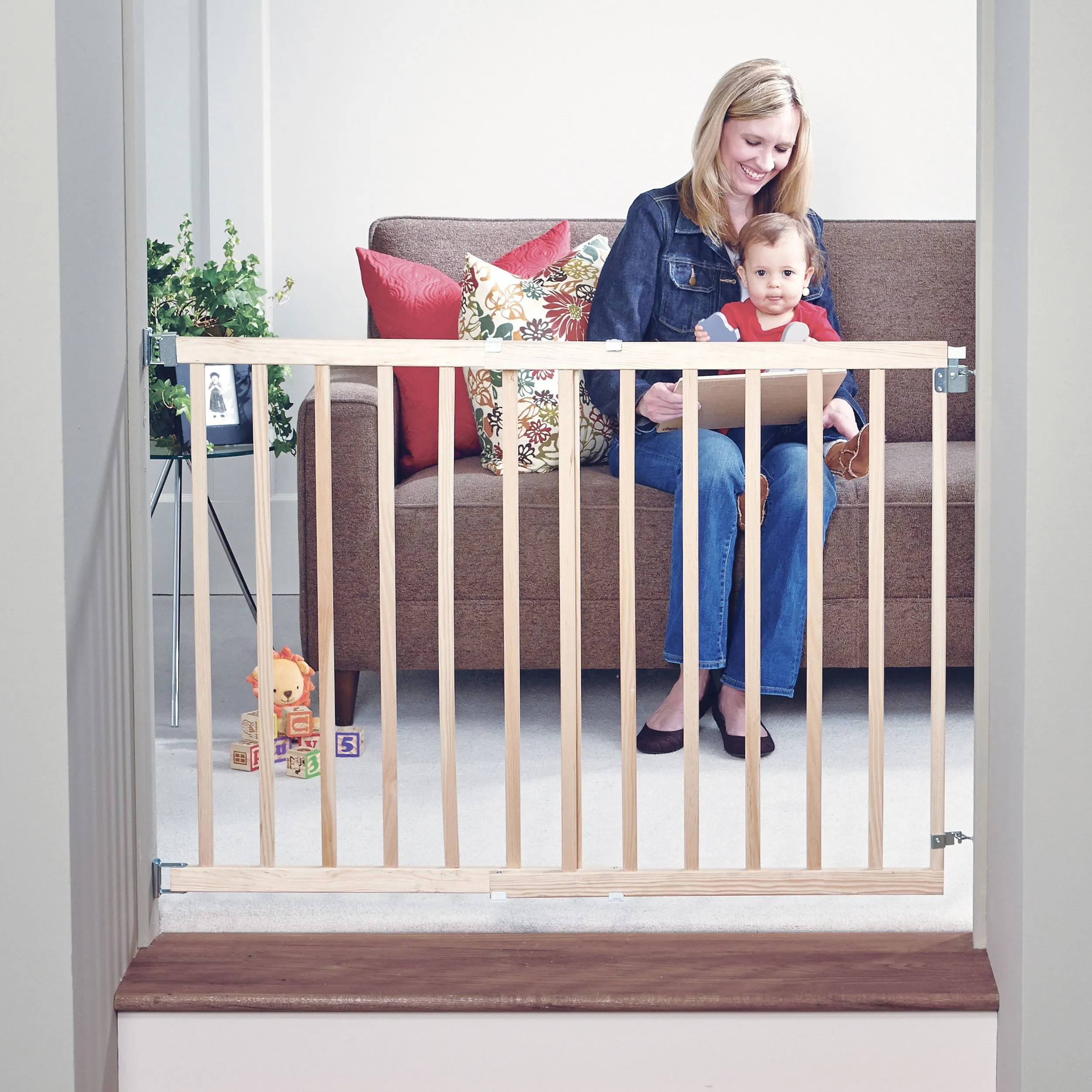 North States Wood Child Safety Gate - 30 In. H X 28-42 In. W - Image 4