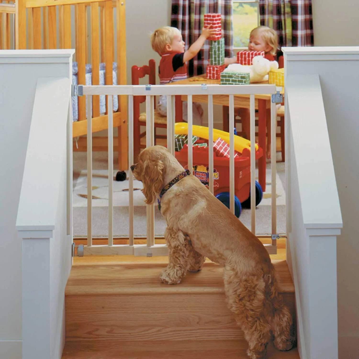 North States Wood Child Safety Gate - 30 In. H X 28-42 In. W - Image 3