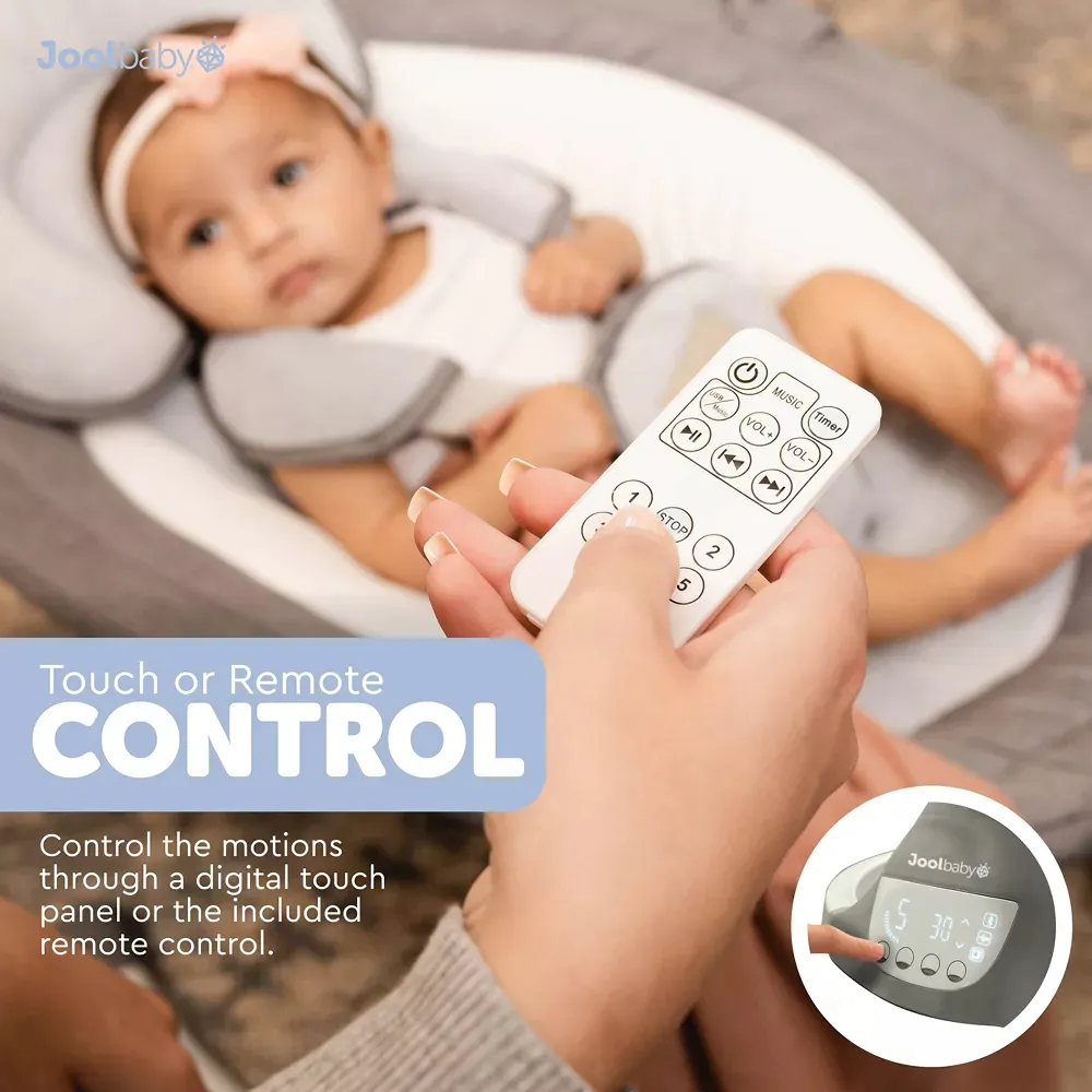 Nova Motorized Infant Baby Swing - Gray - Image 3