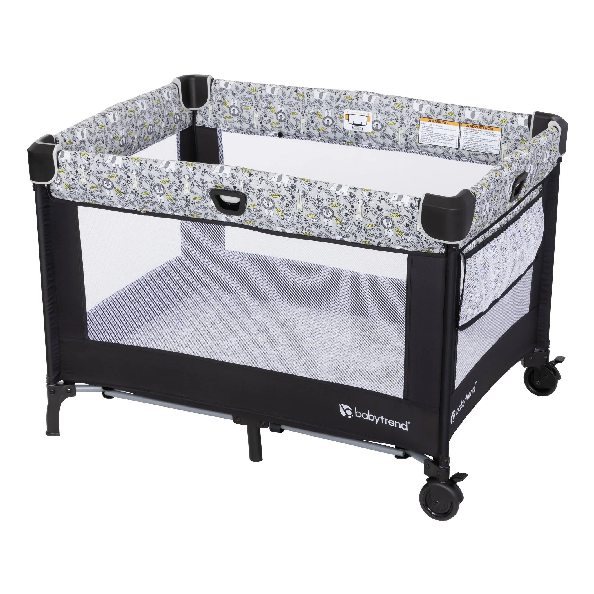 Nursery Den Playard with Snooze Pod and Flip Over Changer - Hidden Jungle Trio - Image 2