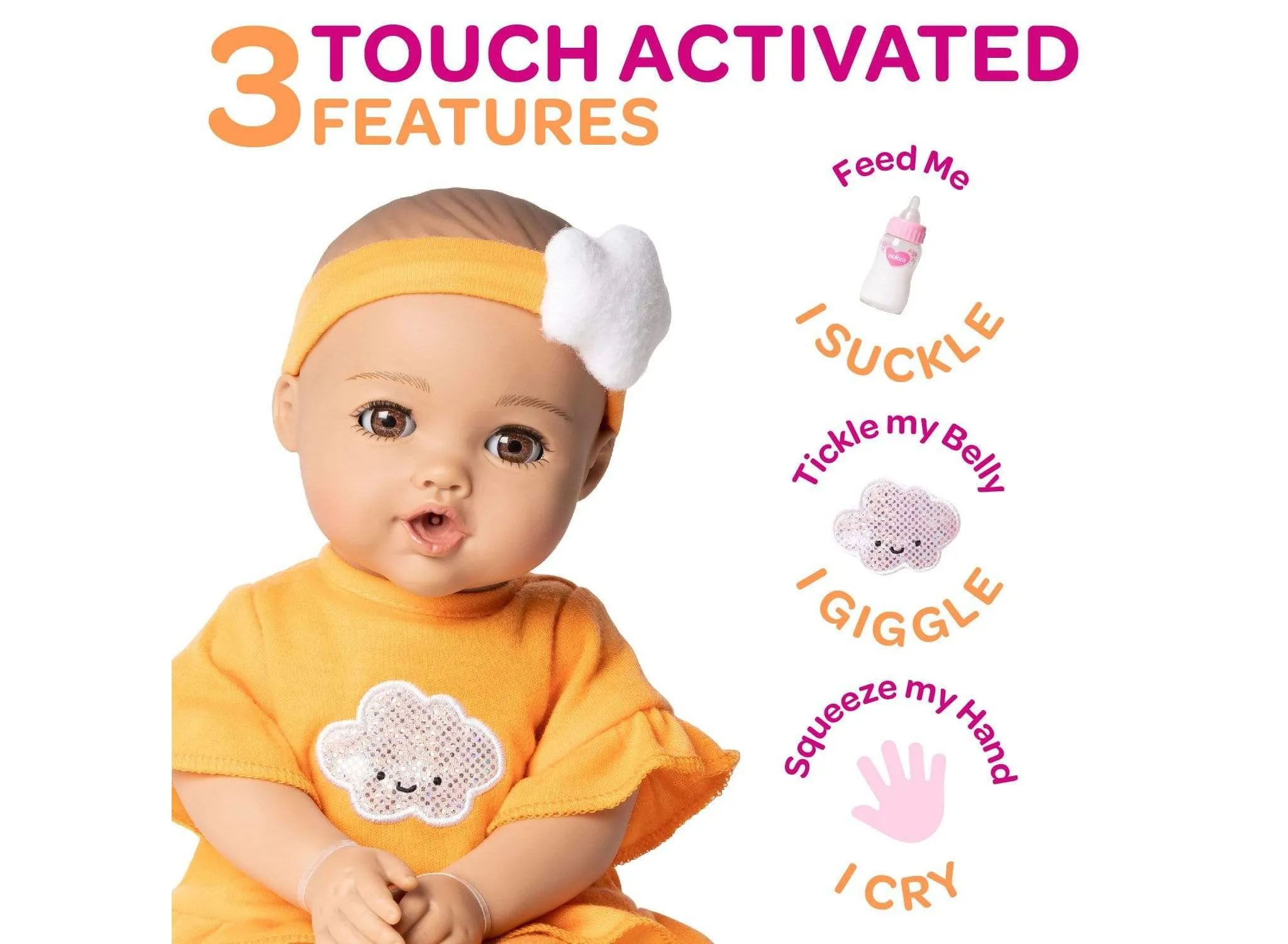 NurtureTime Baby Doll - Soft Pink - Image 2
