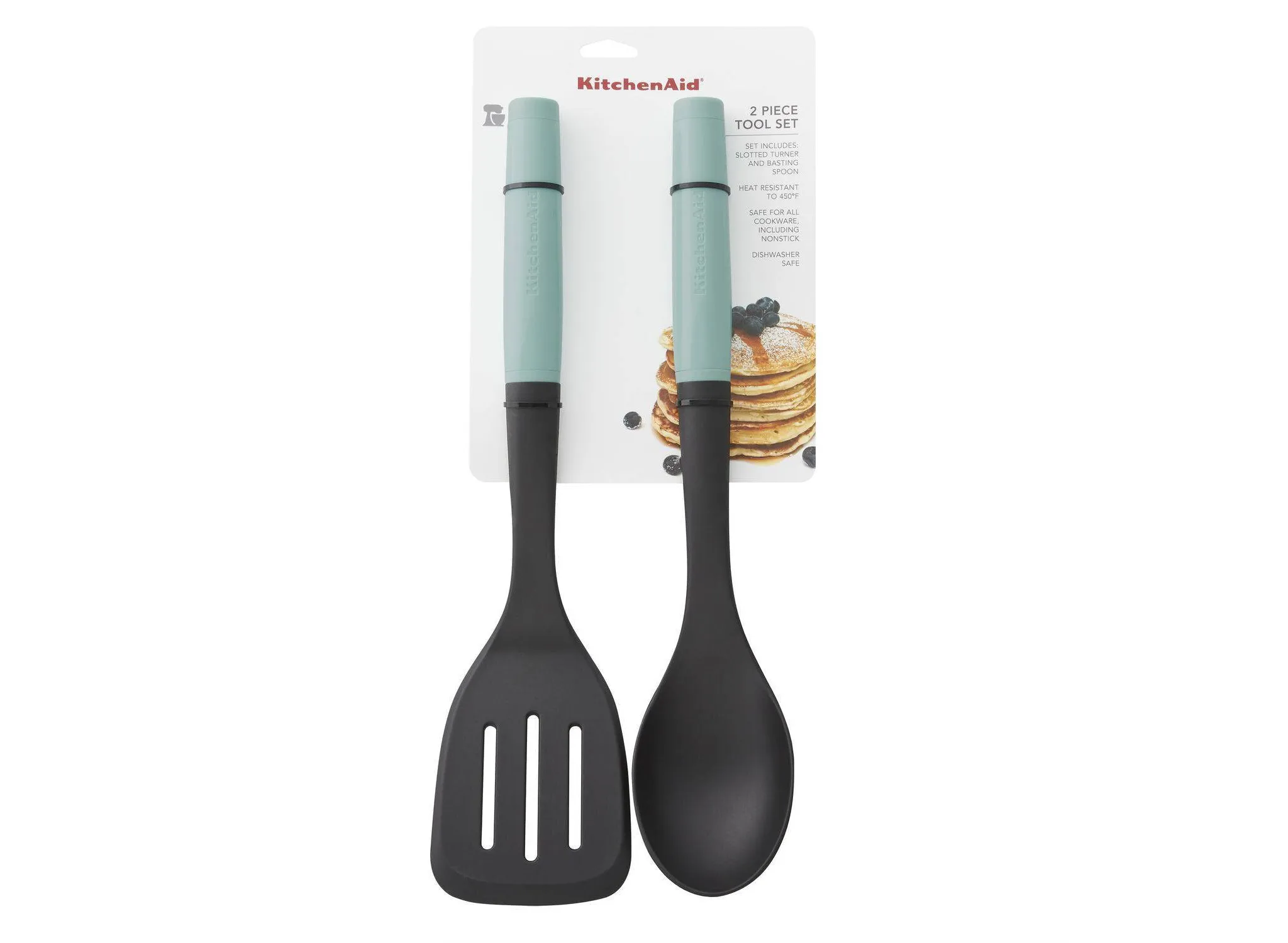 Nylon and ABS Spoon and Turner Set - Aqua Blue - Image 3