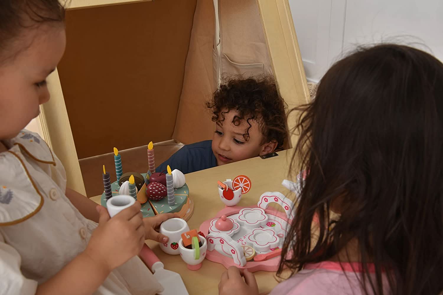 Oak - Wood Learning Tent and Climber With Desk and Chair - Image 6
