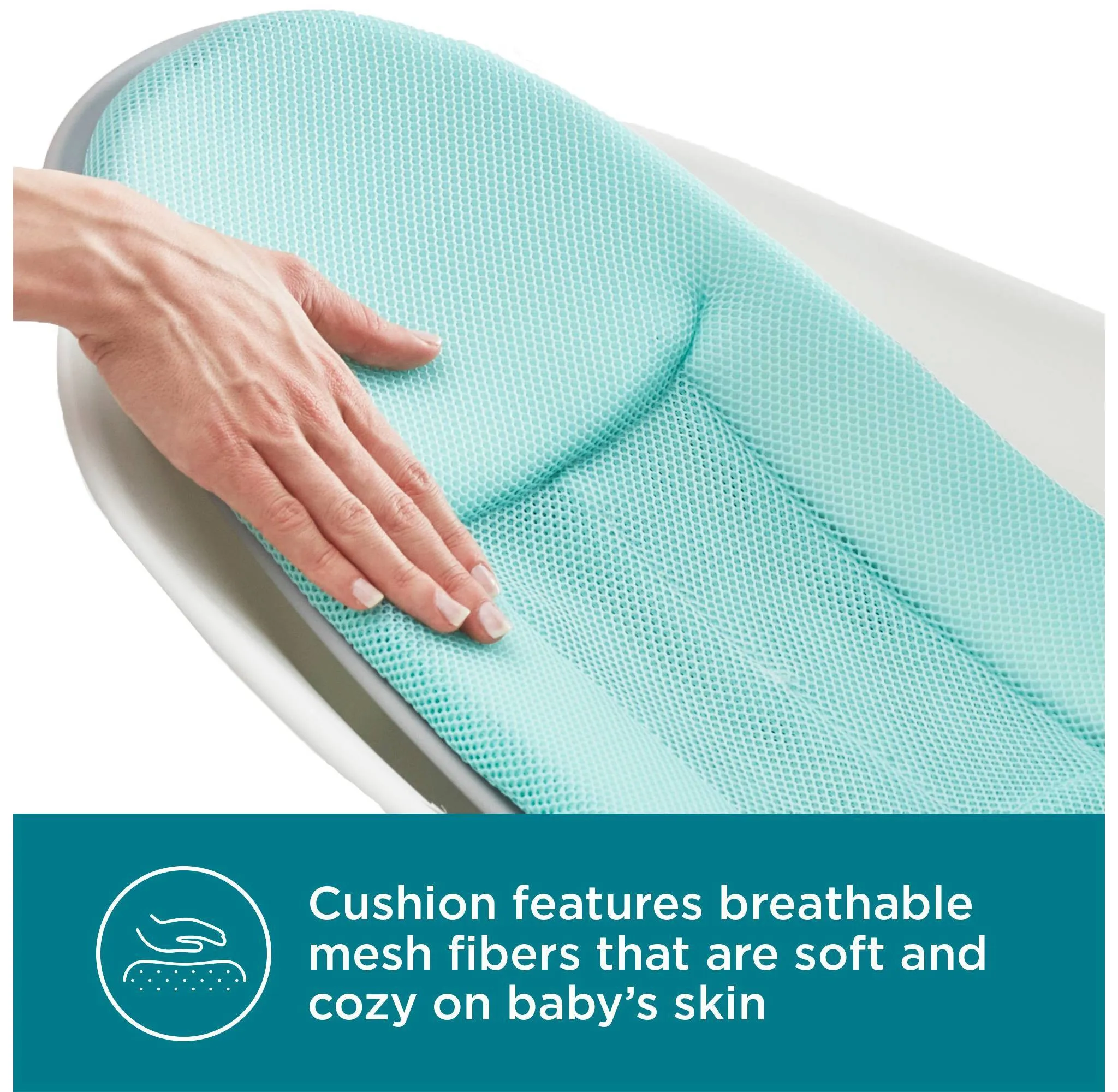 Oasis 4-in-1 Comfort Cushion Baby Bathtub - White - Image 5