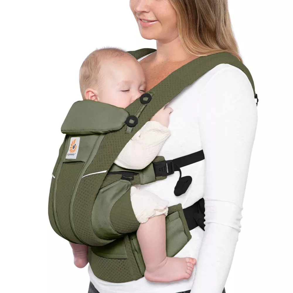 Omni Breeze All-Position Mesh Baby Carrier - Olive Green - Image 4