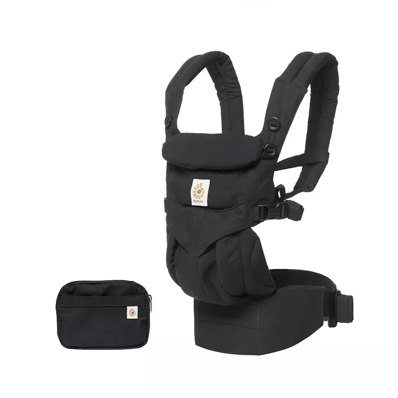 Omni Classic All Carry Positions Baby Carrier for Newborn to Toddler - Pure Black - Image 5