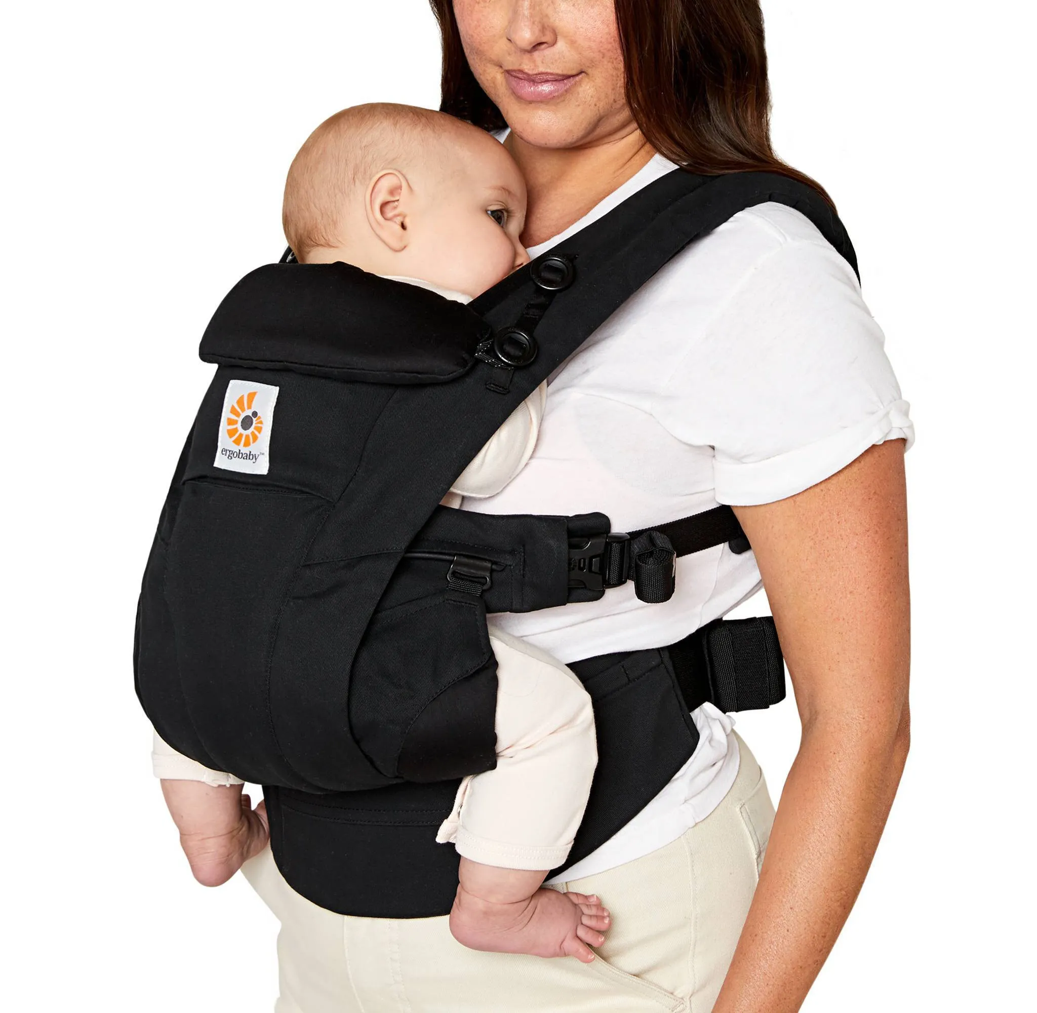 Omni Dream All Carry Positions Soft Touch Cotton Baby Carrier for Newborn to Toddler - Black - Image 5