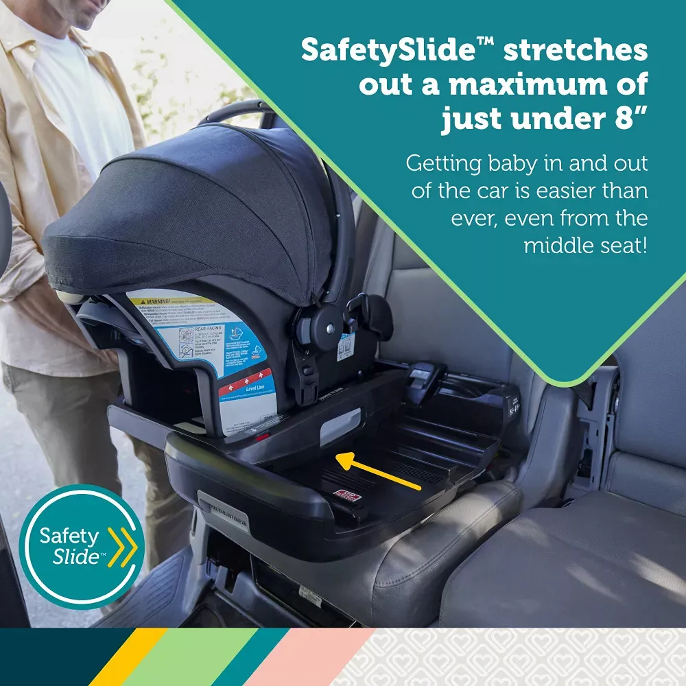 on Board Slide 6-in-1 Travel System with Safety Slide Base - Gray - Image 5