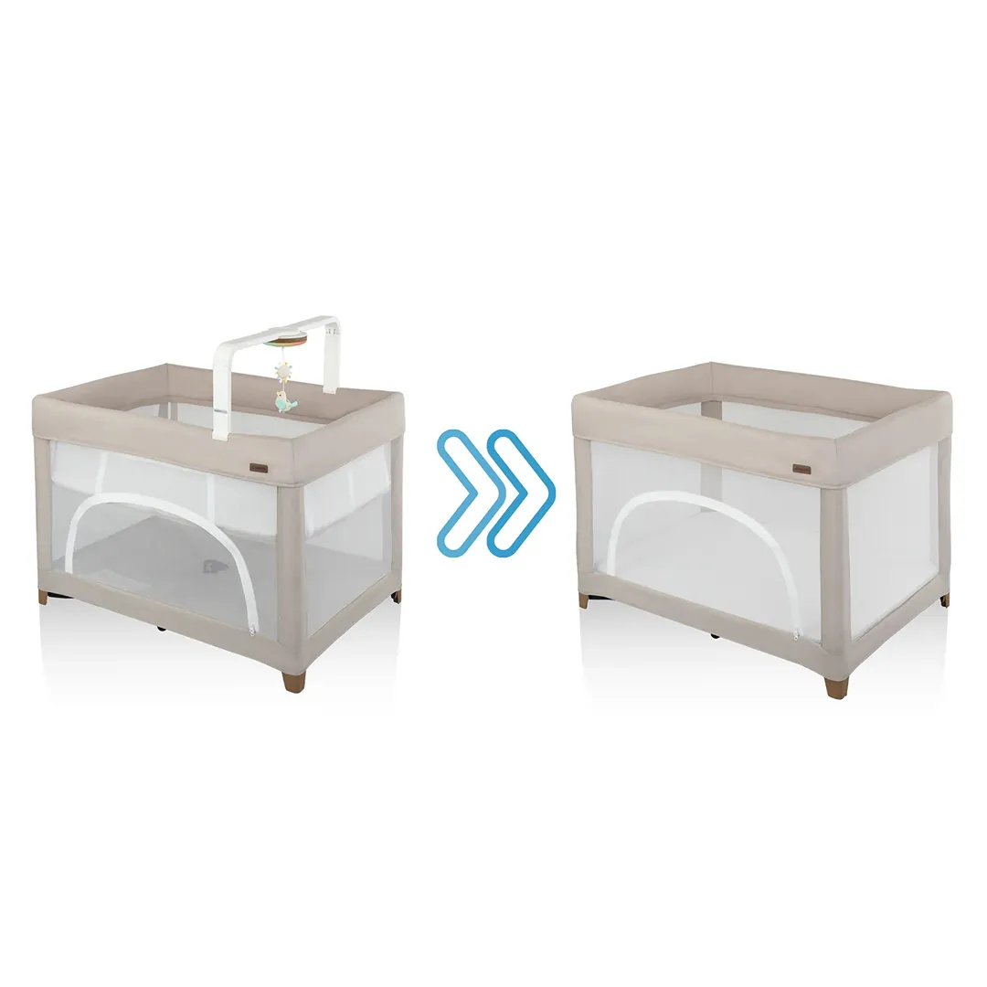 Eris One-Hand Playard with Bassinet - Coastal Coffee - Image 4