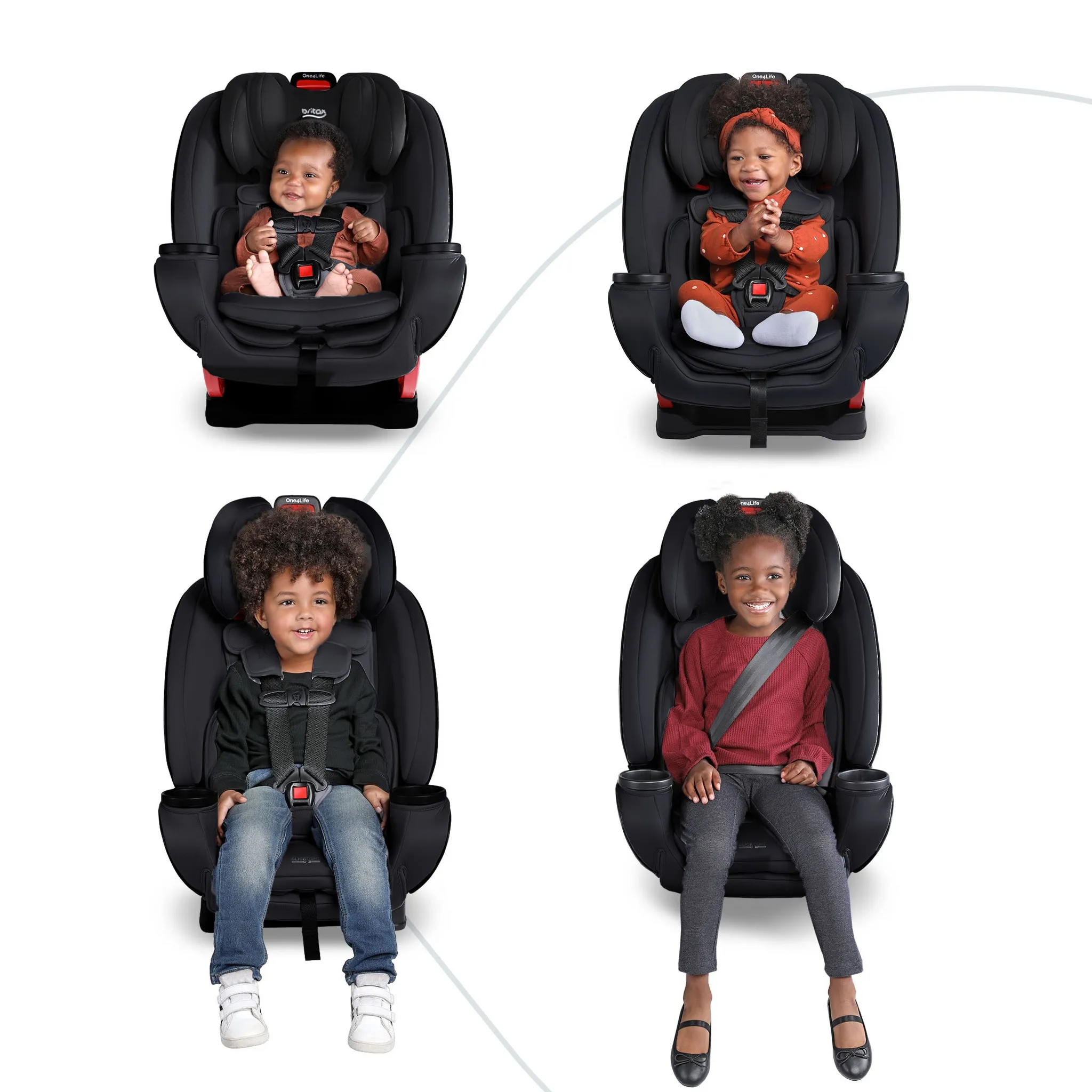 One4Life ClickTight All-in-One Convertible Car Seat - Onyx - Image 2
