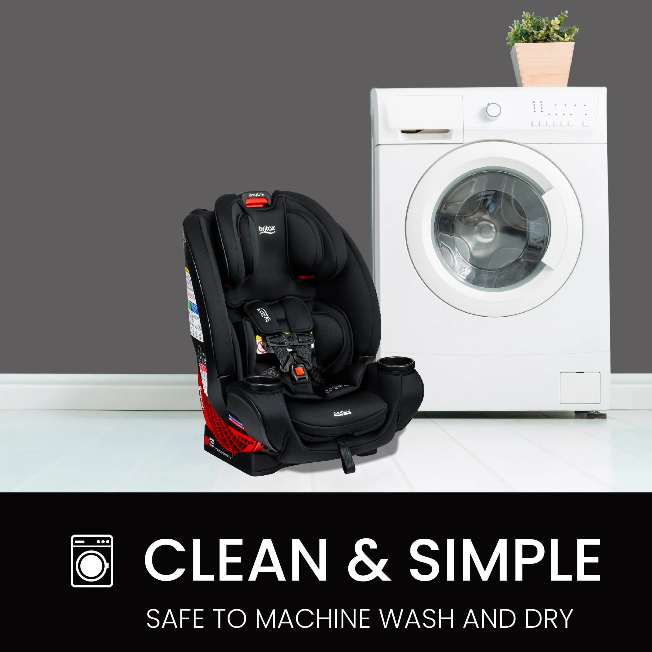 One4Life ClickTight All-in-One Convertible Car Seat Onyx - Image 5