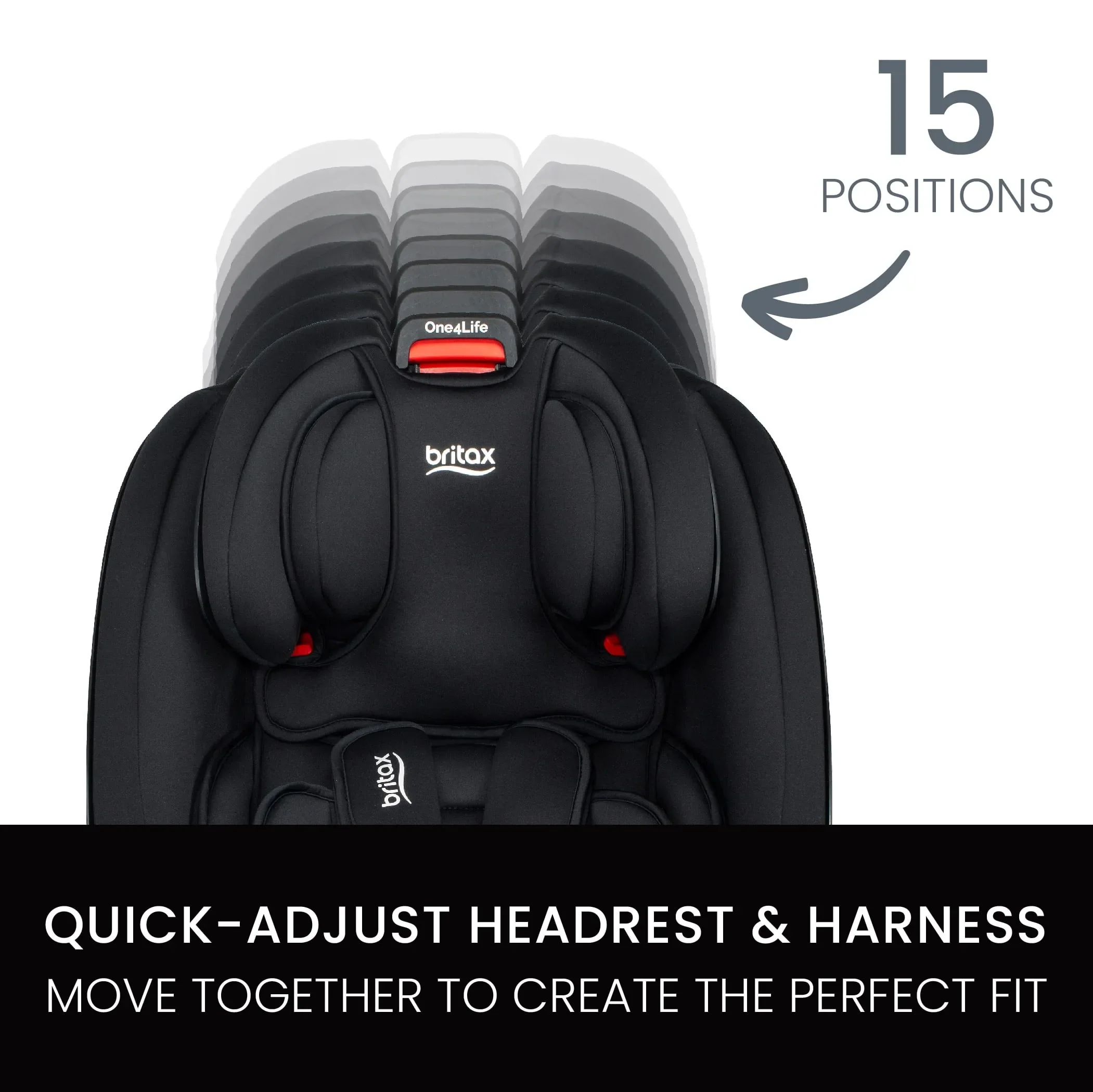 One4Life ClickTight All-in-One Convertible Car Seat Onyx - Image 6