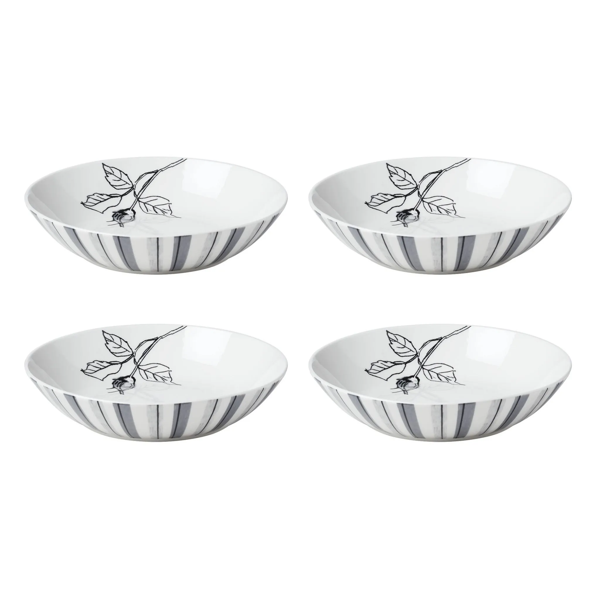 Oneida Sketchbook 12-Piece Dinnerware Set – Service for 4 in White - Image 5