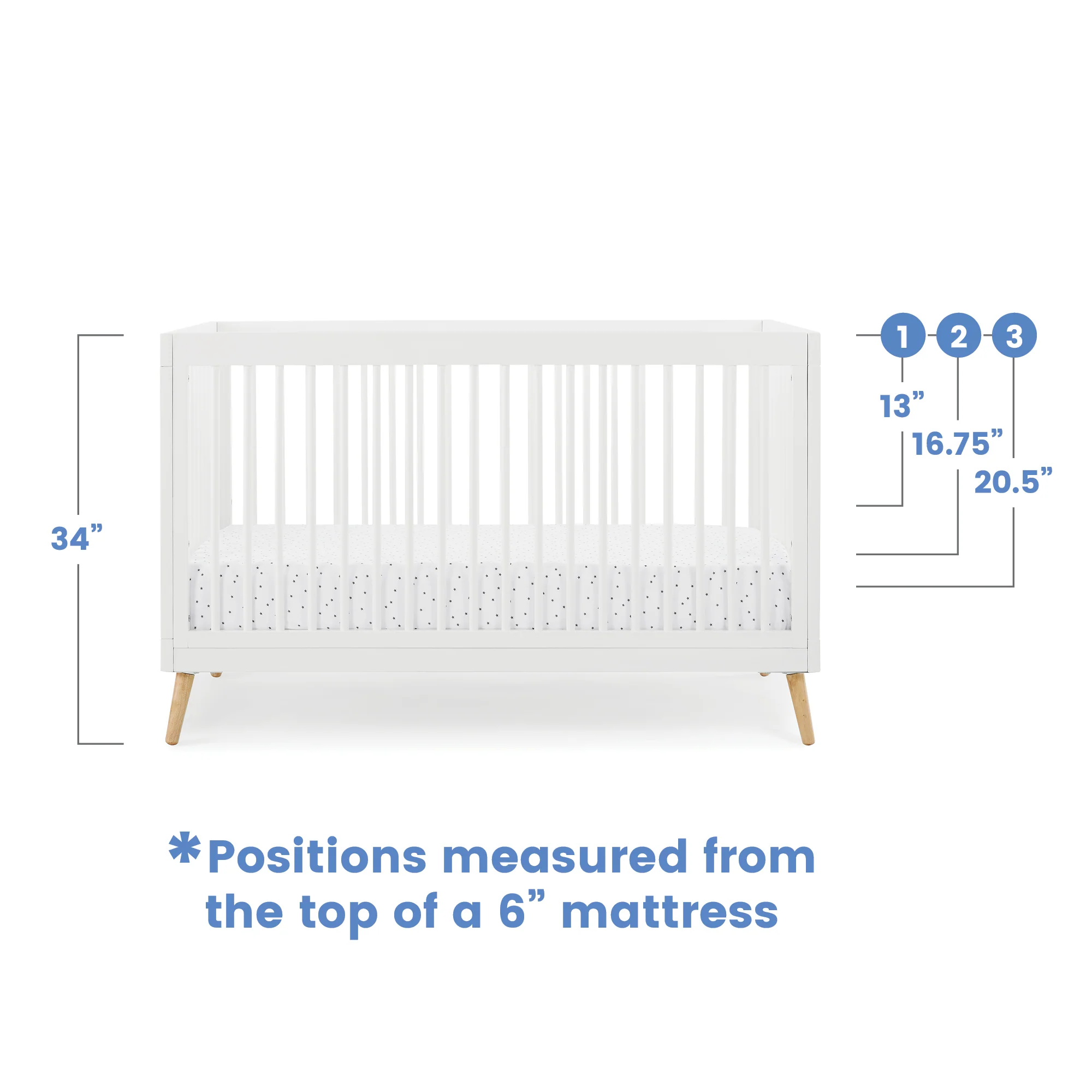 Jordan 4-in-1 Convertible Crib - Image 3