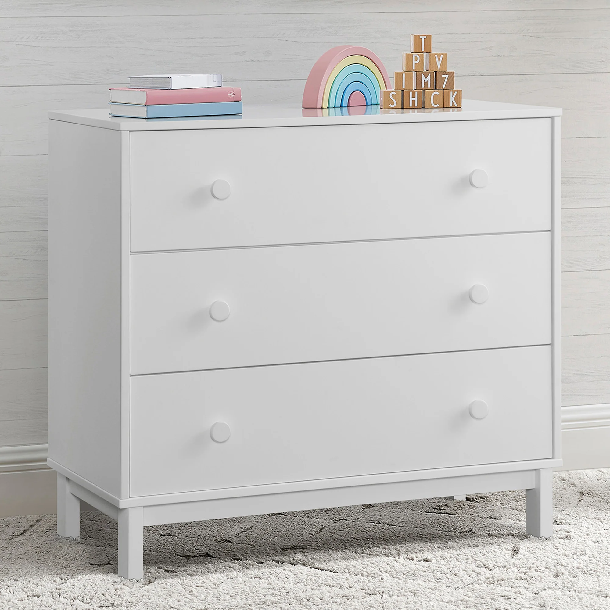 BabyGap Legacy 3 Drawer Dresser With Interlocking Drawers - White