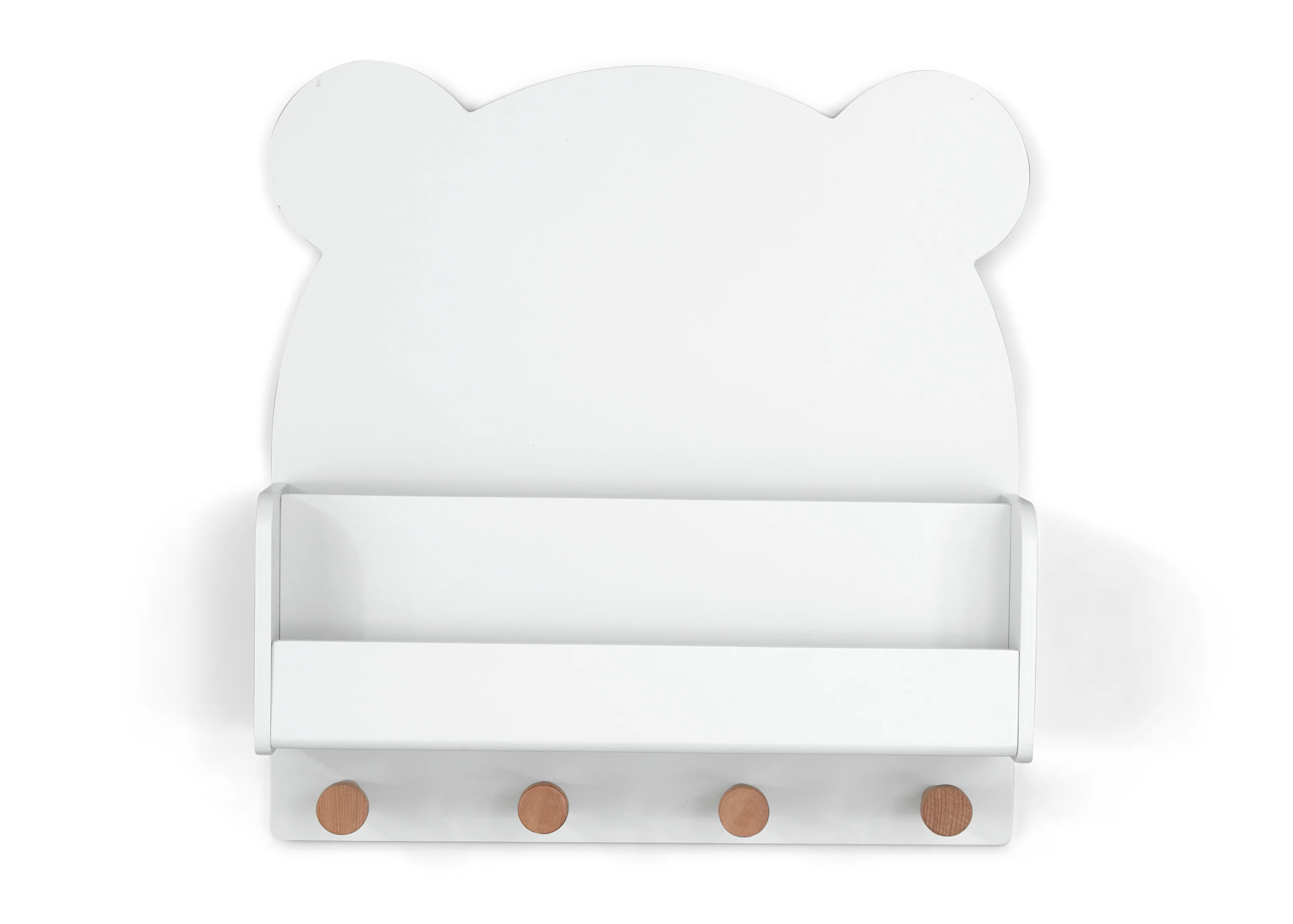Brannan Bear Wall Shelf With 4 Hooks - White - Image 2