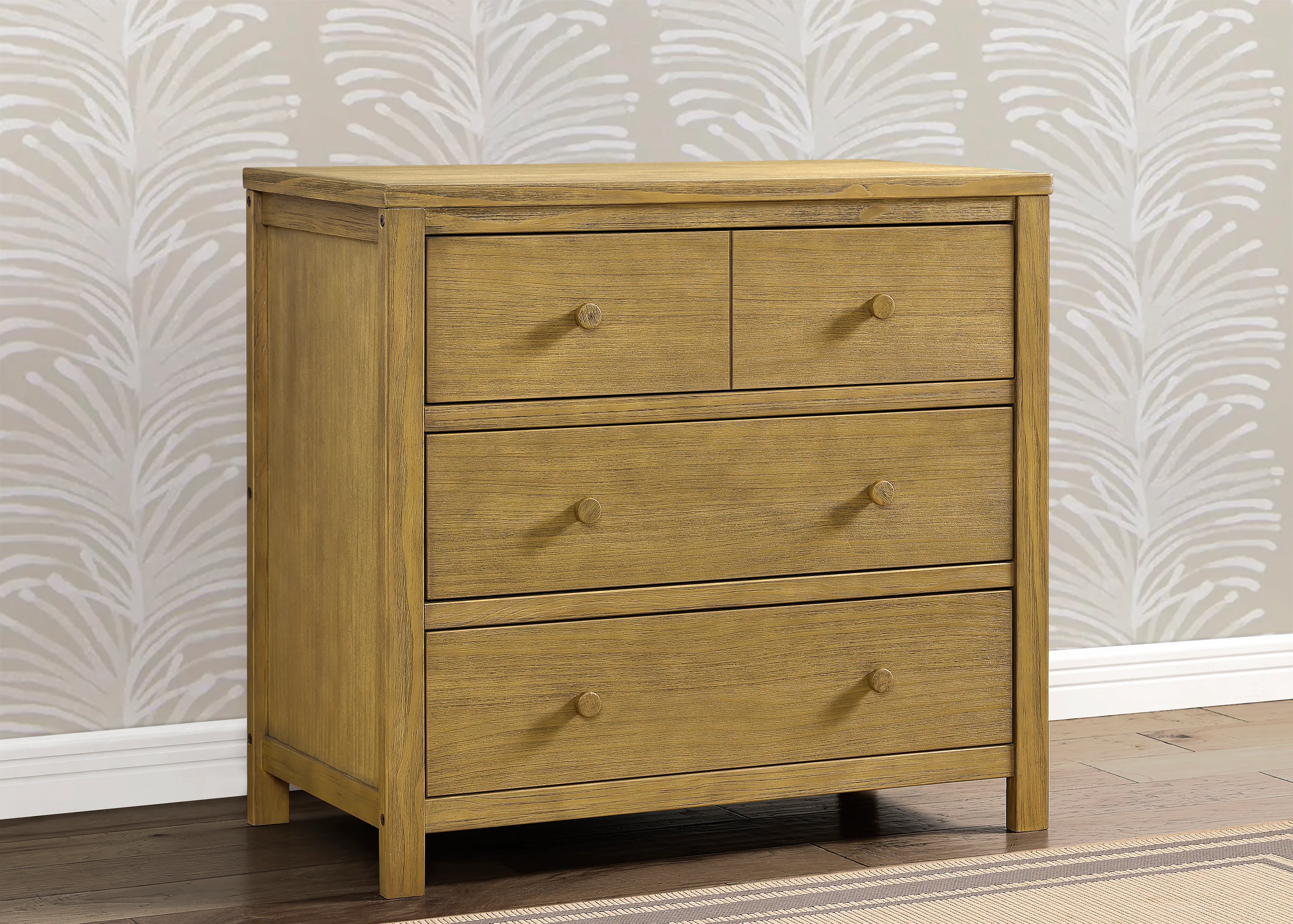 Cambridge 3 Drawer Dresser With Interlocking Drawers - Rustic Acorn - Image 3