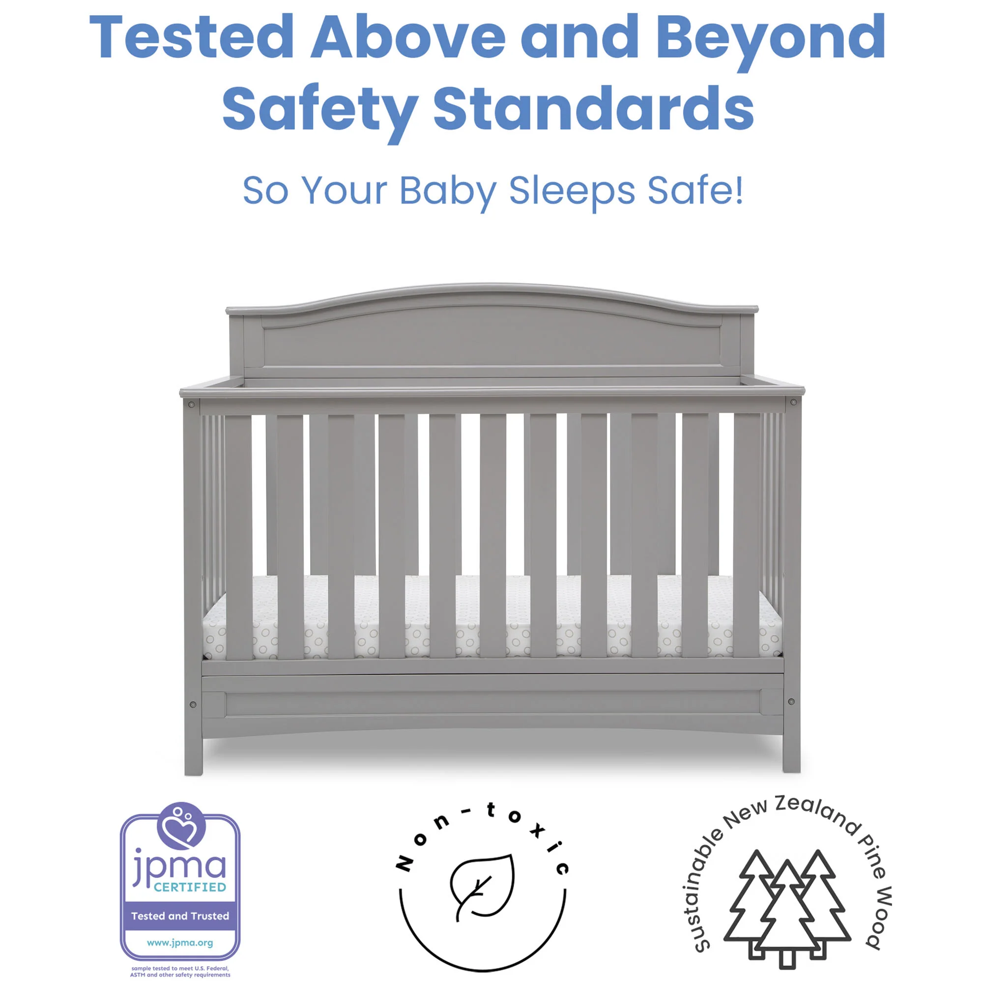 OpenBox Emery 4-in-1 Convertible Crib, Greenguard Gold Certified - Image 3