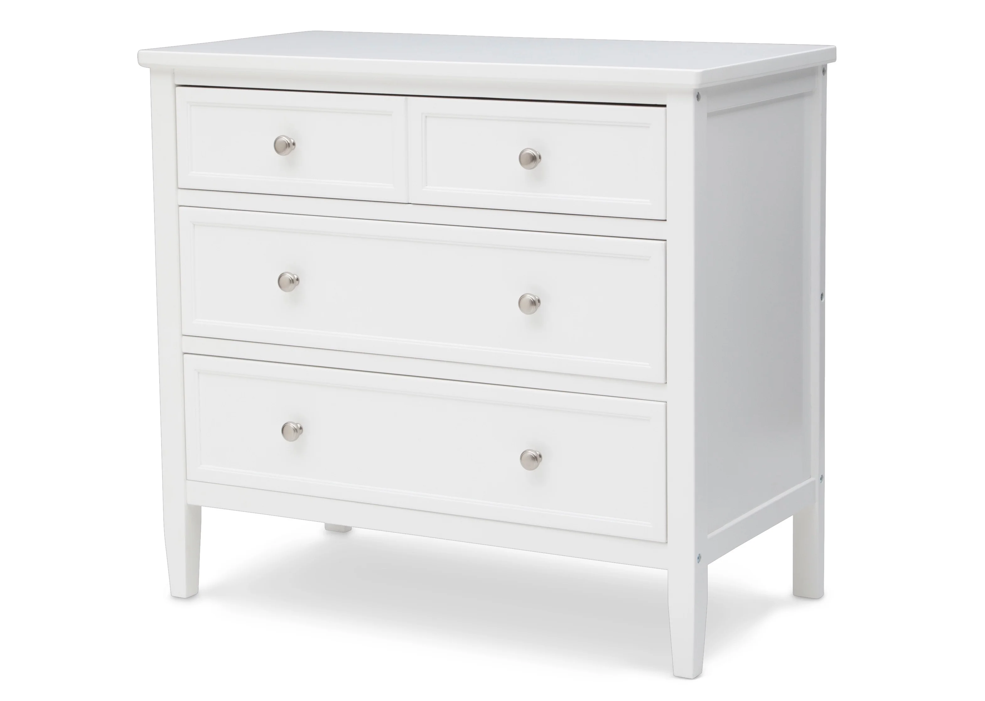 Epic Place 3 Drawer Dresser With Interlocking Drawers - Bianca White - Image 3
