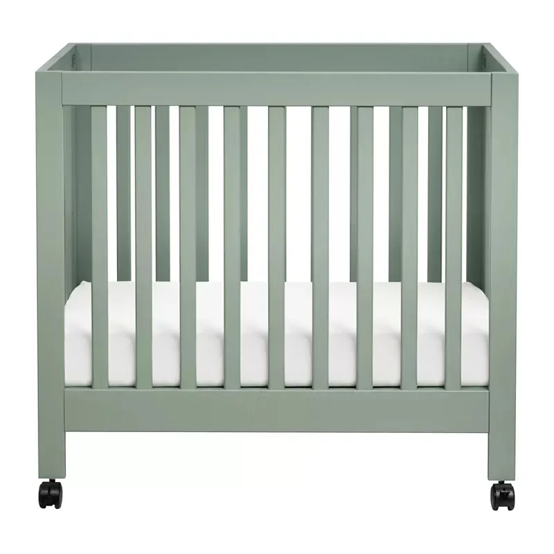 Origami Portable Mini Crib - Light Sage - Image 2
