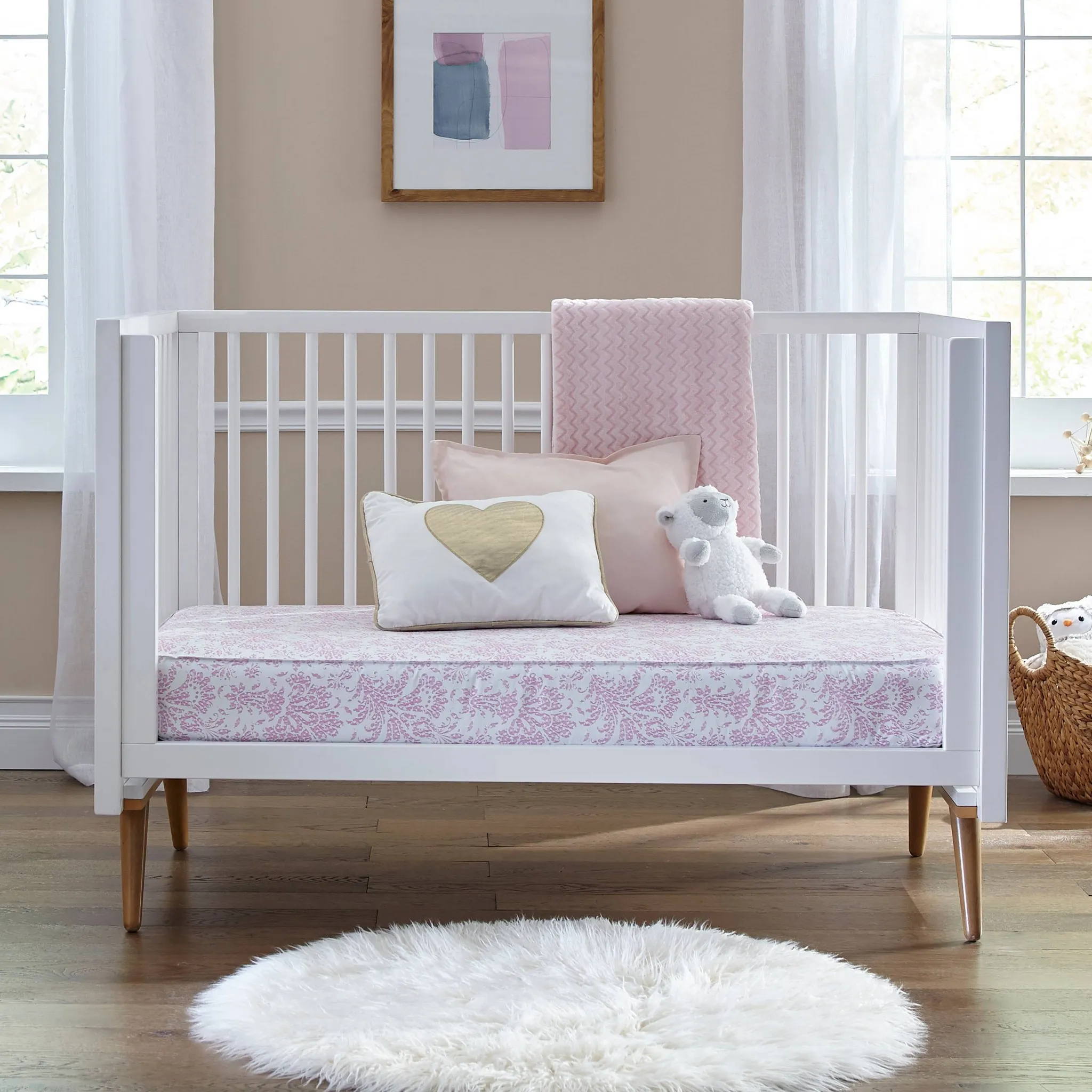 Ortho Rest Waterproof Baby Crib Mattress and Toddler Bed Mattress - Pink - Image 2