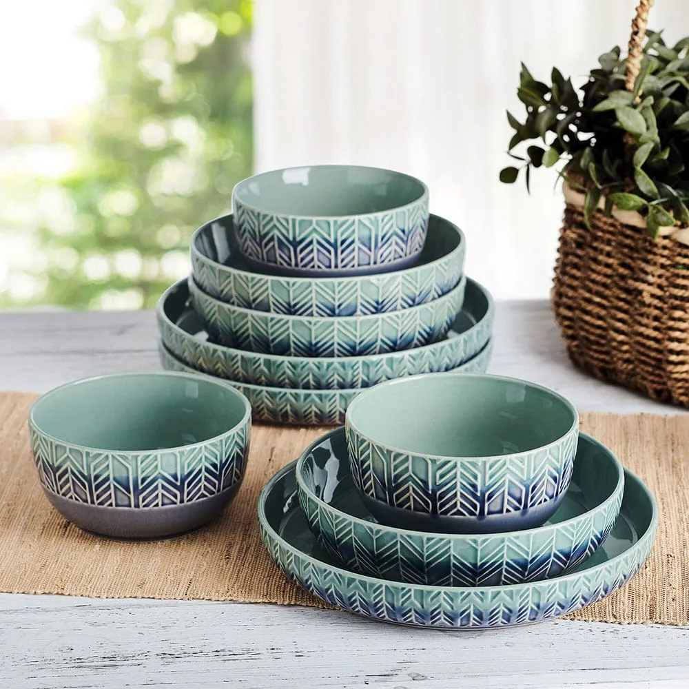 Osborne 9 Piece Dinnerware Bowl Set - Service for 3 - Image 5