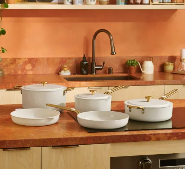 Our Place 8-Piece Ceramic Cookware Set - Cream