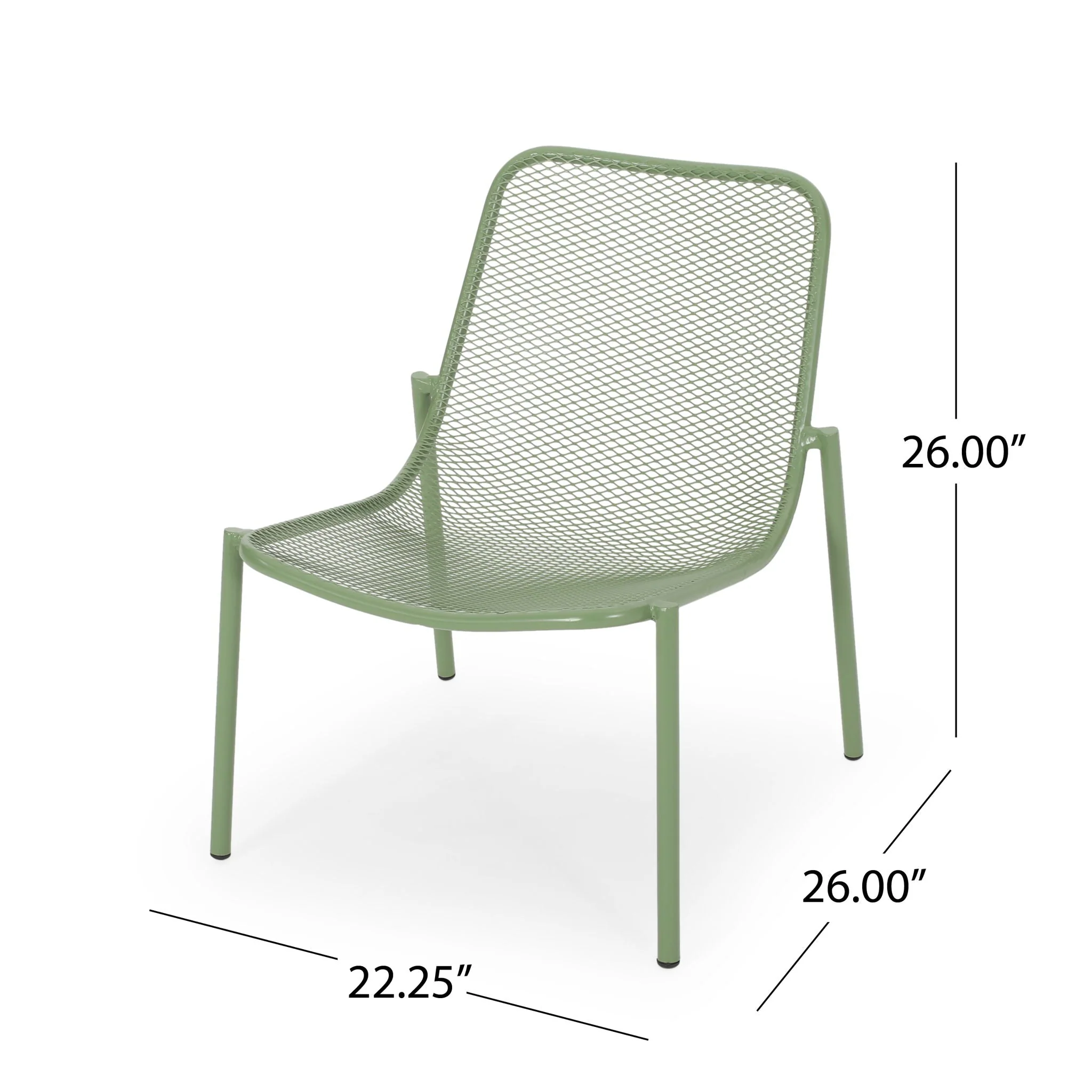 Outdoor Iron Chair With Mesh Design - Image 6