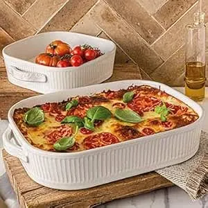 Oven To Table 2-piece Casserole Set - White