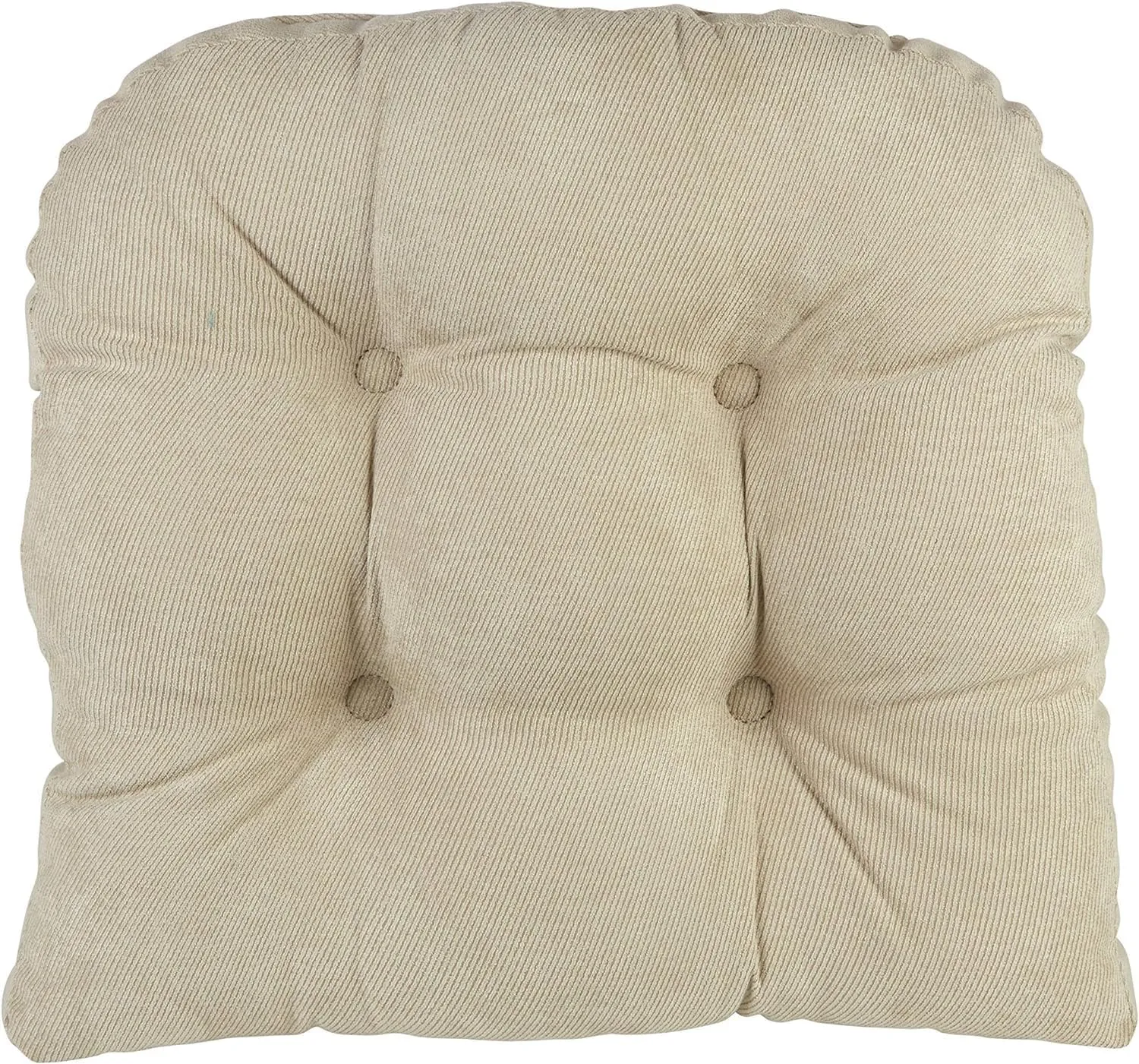 Overstuffed Non-Slip Dining Chair Cushions - Linear Stone Tan - Image 5