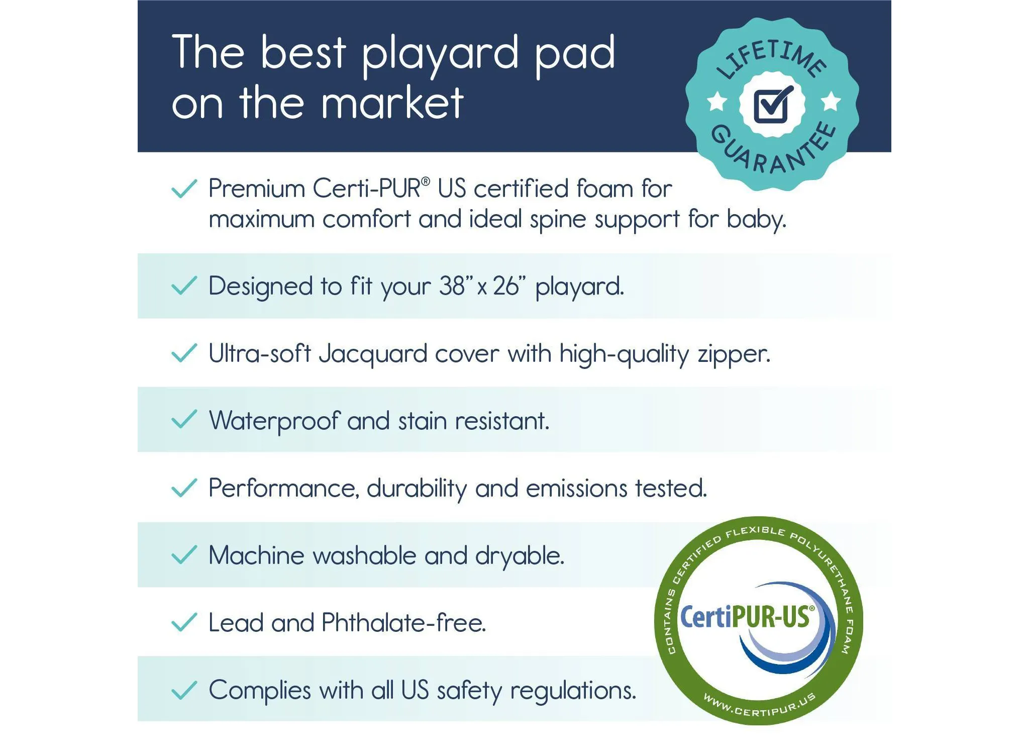 Pack and Play Mattress - White - Image 5