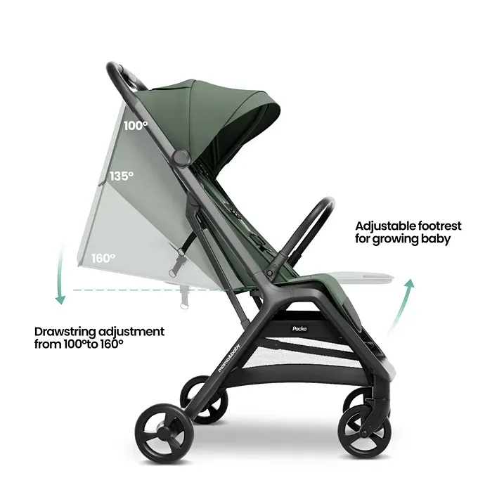 Packa Travel Stroller - Forest Green - Image 7