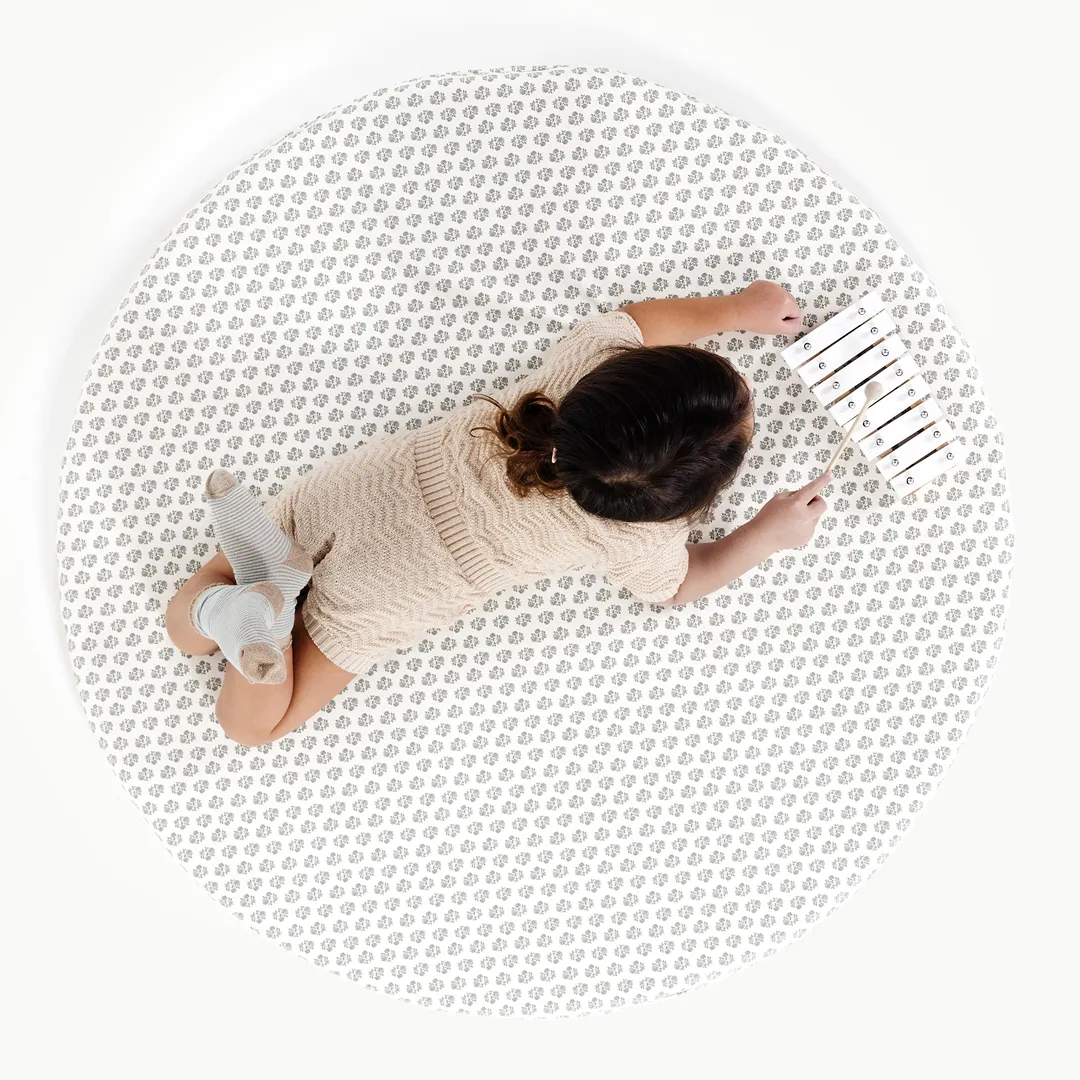 Padded Mini Circle Play Mat - Meadow