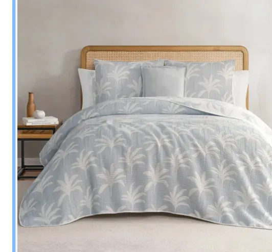 Palm Tree 4-Piece Quilt Set