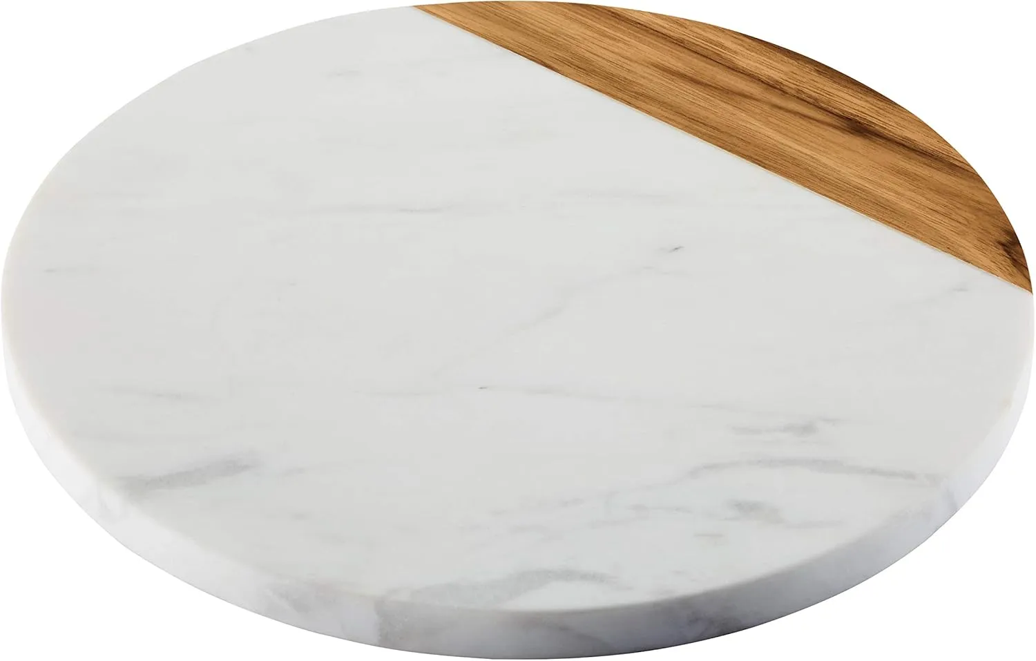 Pantryware 10" Round Serving Board - Teak & Marble - Image 4