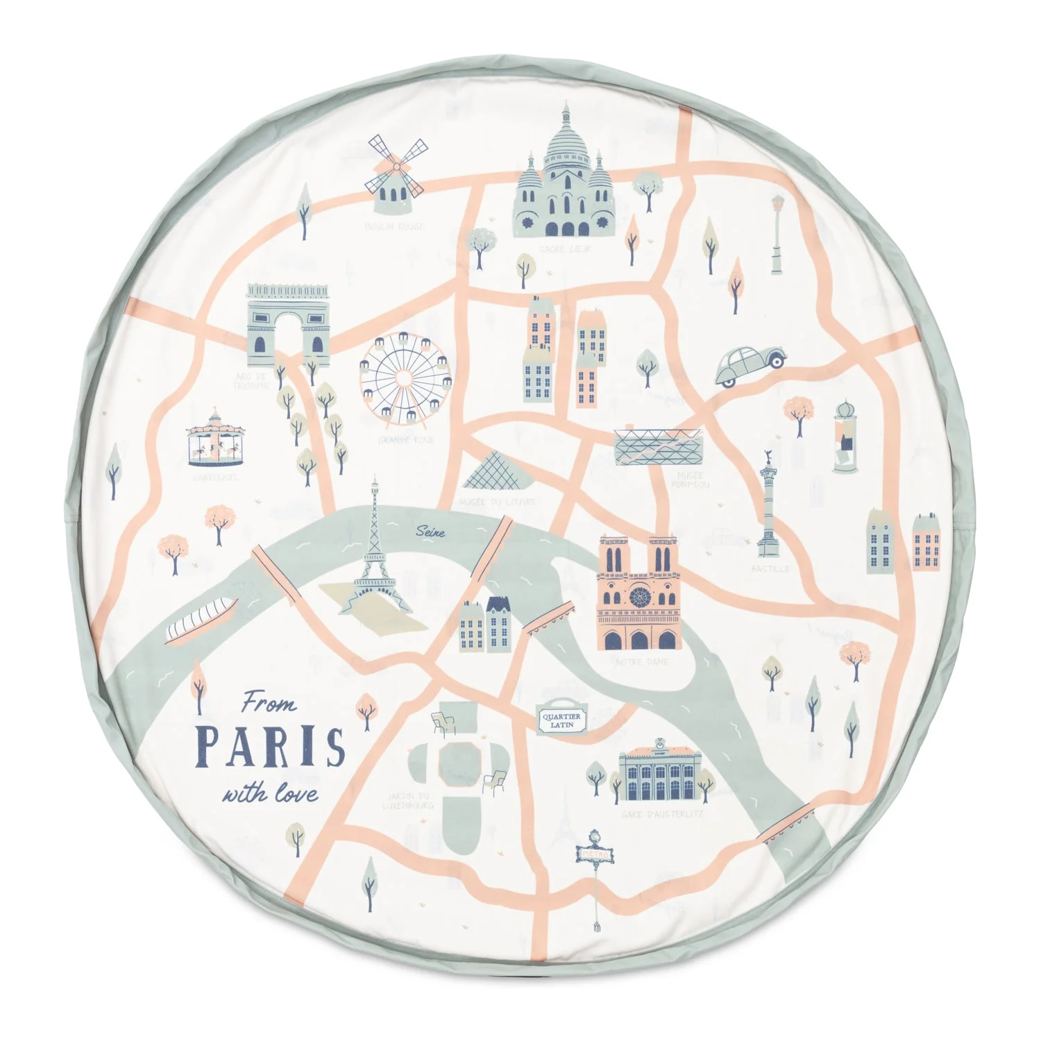 Paris Map Toy Storage Bag - Image 4