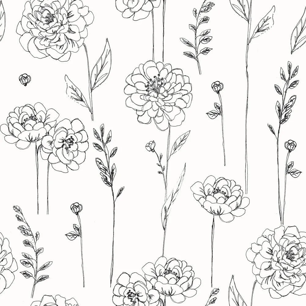 Maisey Peel and Stick Wallpaper Black: Self-Adhesive Vinyl, Abstract Pattern, 30.8 Sq Ft - Image 2