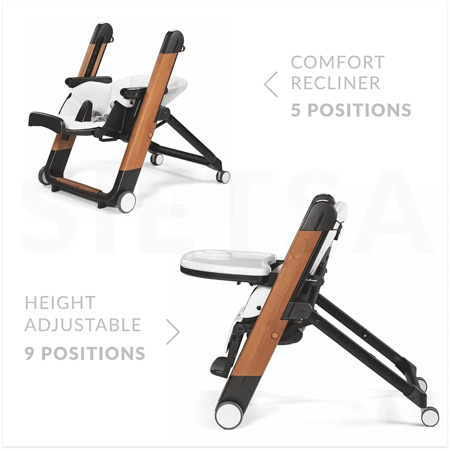 Peg Perego Siesta High Chair - Ice - Image 3