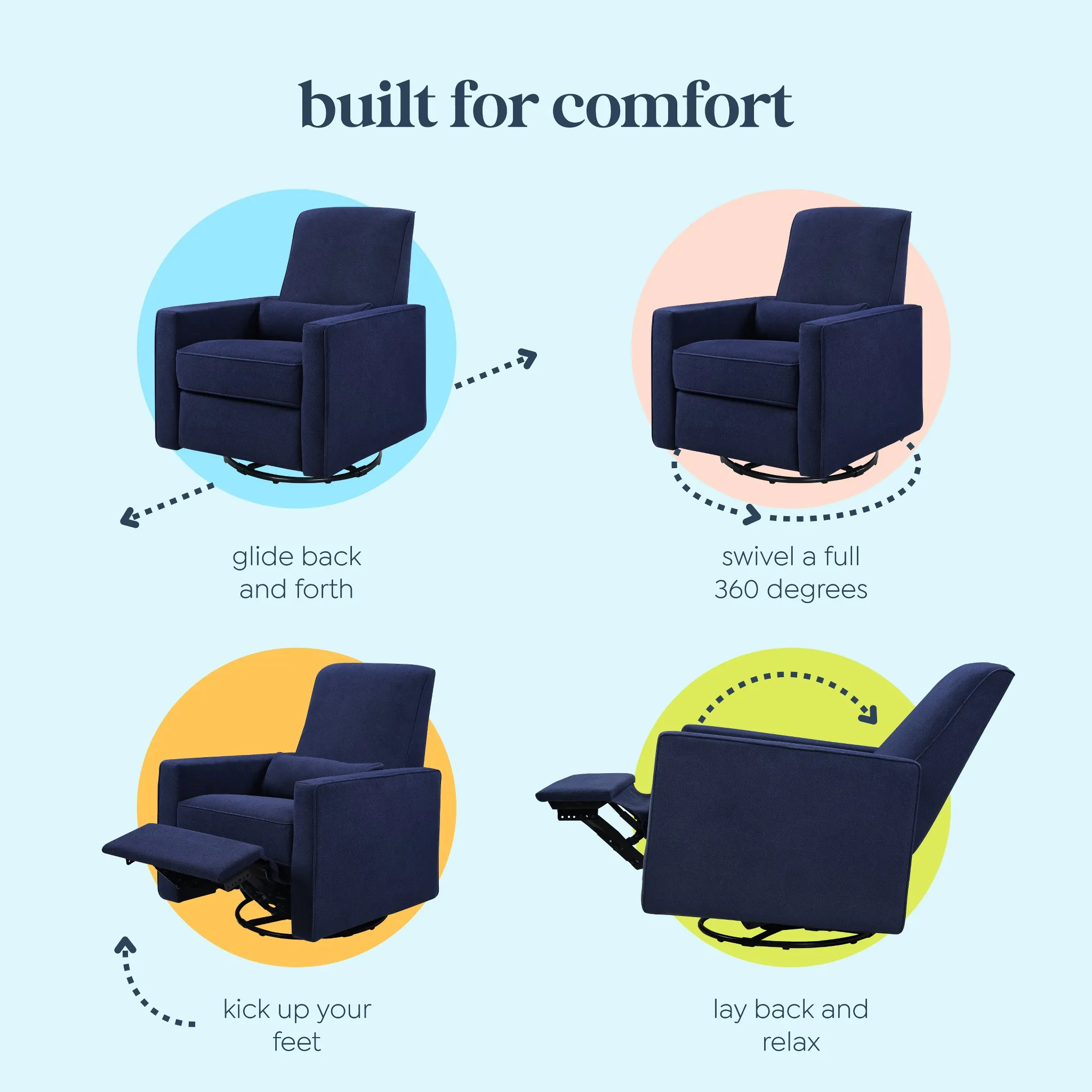 Piper Recliner - Navy - Image 2