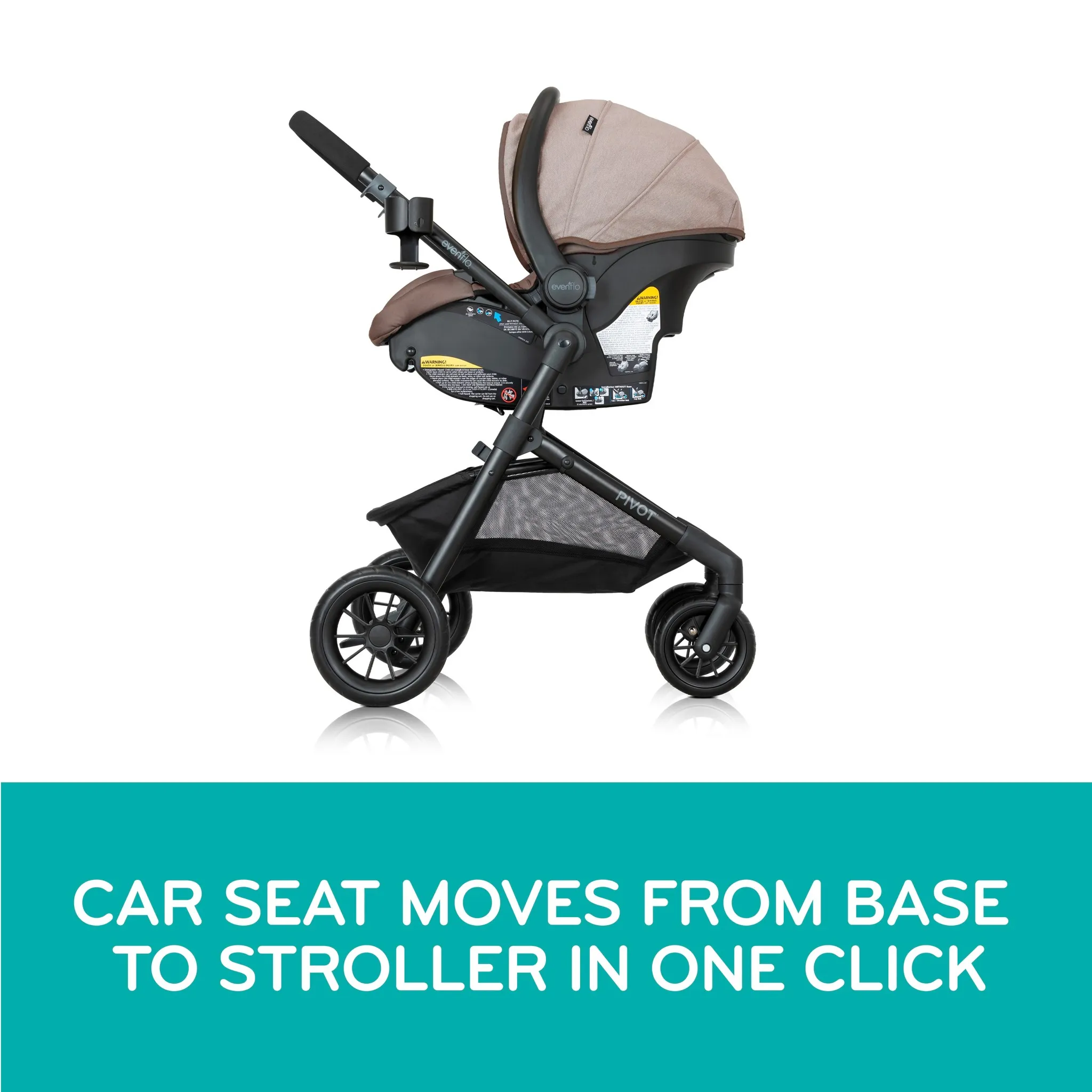 Pivot Modular Travel System with LiteMax Infant Car Seat - Oxford Black - Image 5