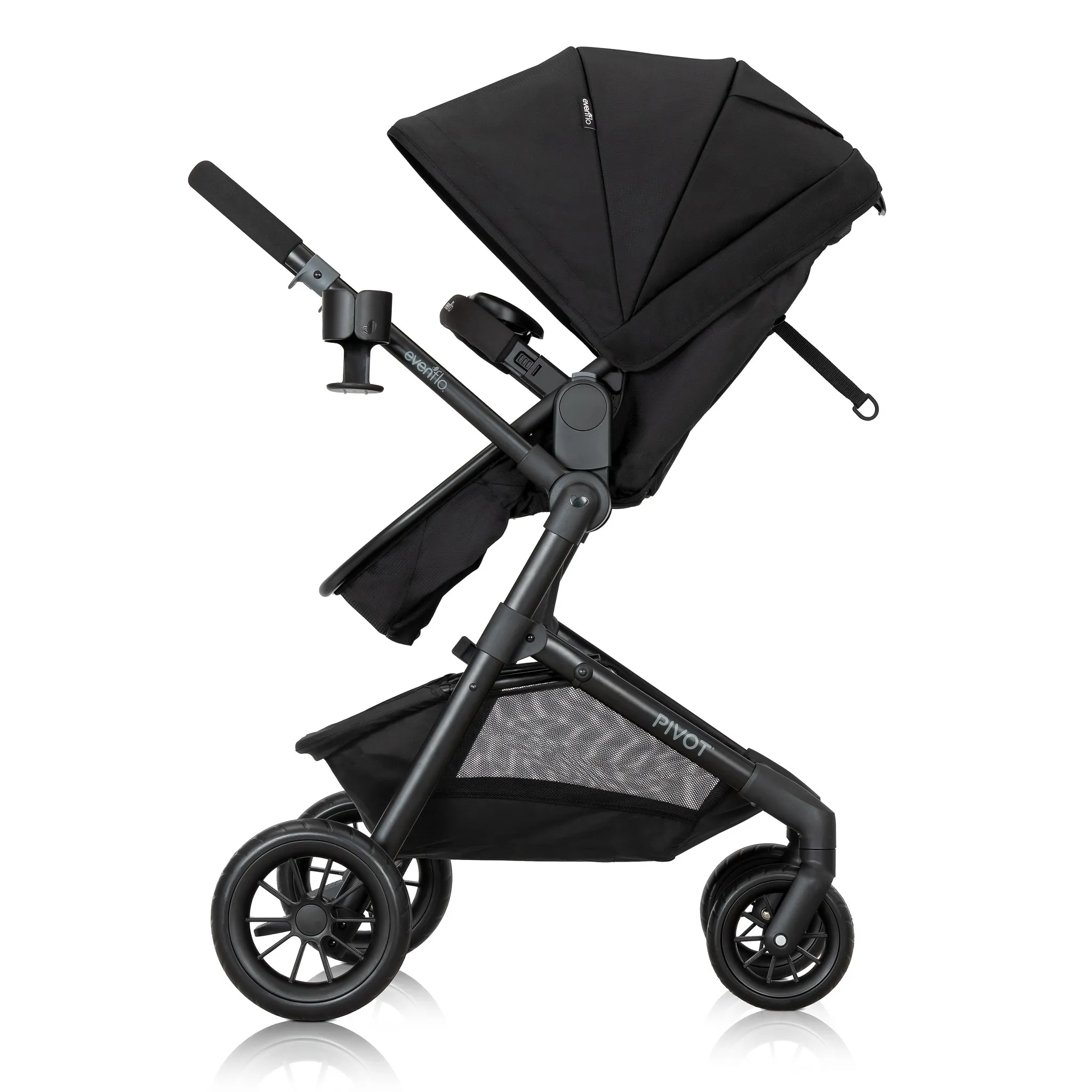 Pivot Modular Travel System with LiteMax Infant Car Seat with Anti-Rebound Bar - Oxford Black - Image 3