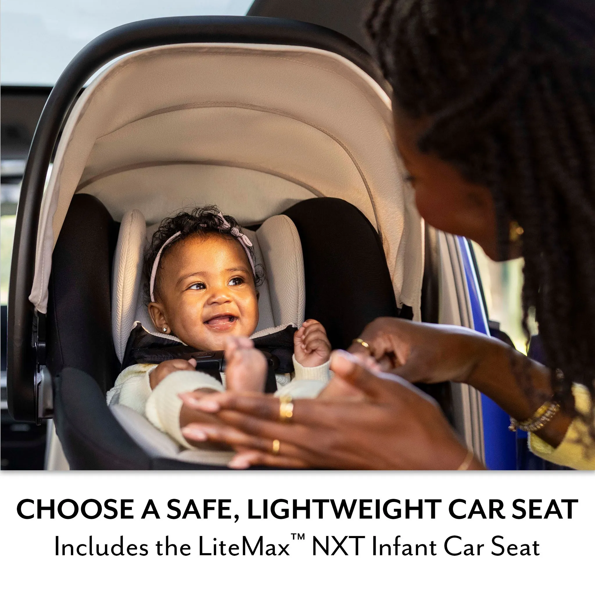 Pivot Travel System with LiteMax NXT Infant Car Seat - Latte Tan - Image 4