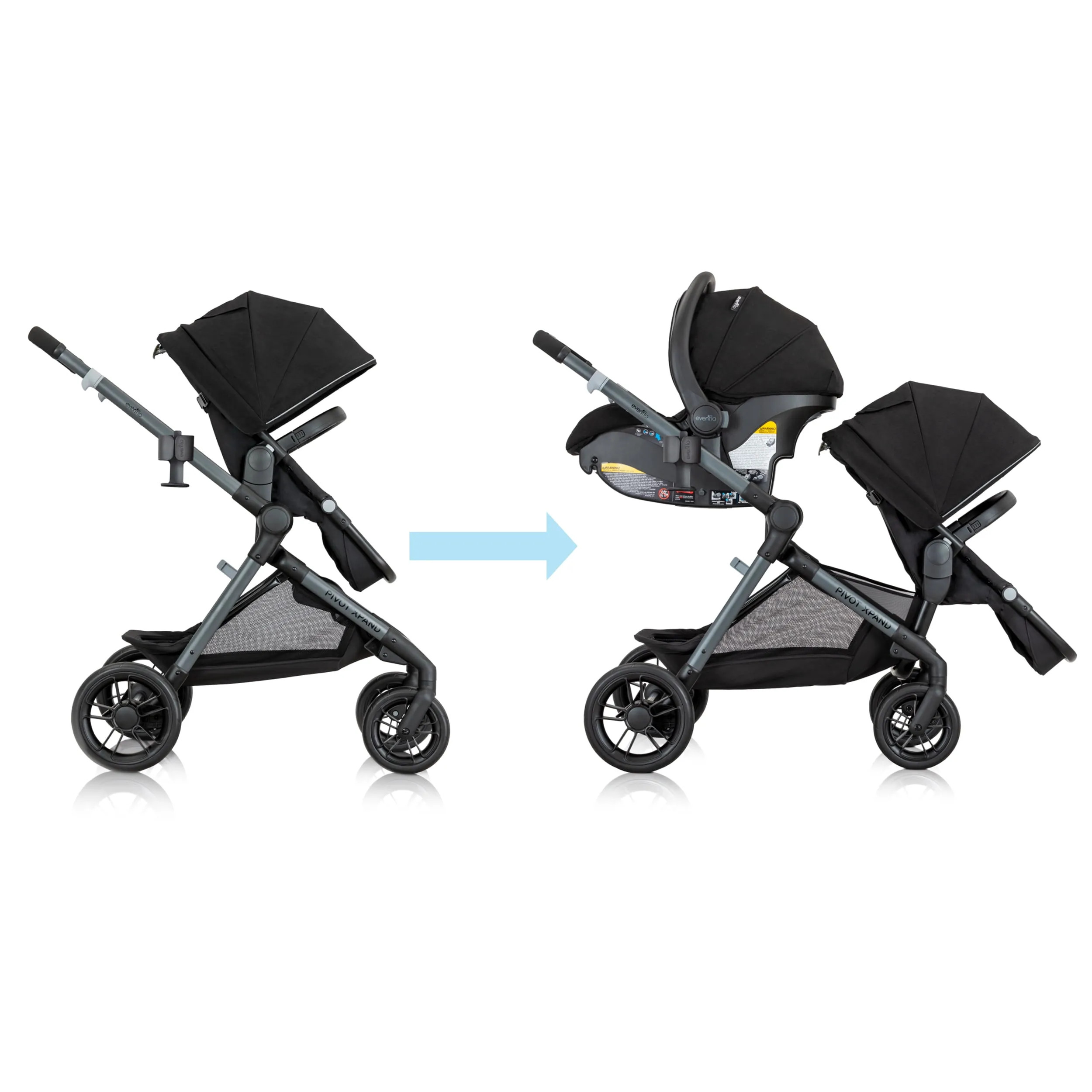 Pivot Xpand Modular Stroller - Black - Image 5