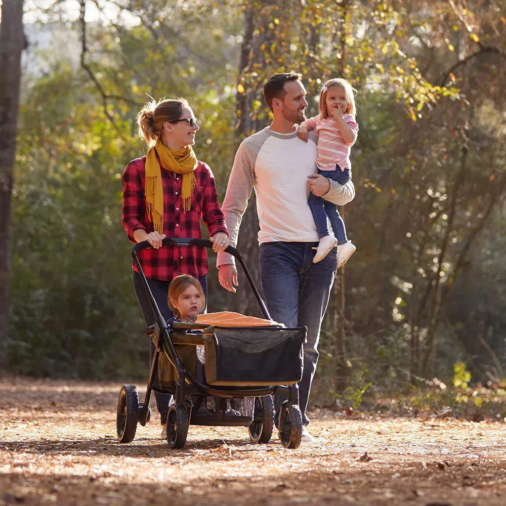 Pivot Xplore All-Terrain Double Stroller Wagon - Ranger Green - Image 4