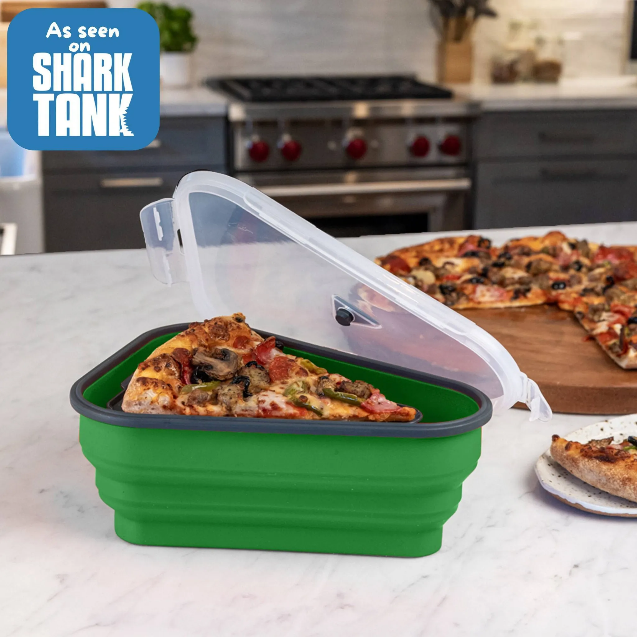 Pizza Pack Silicone Storage Container - Green - Image 6